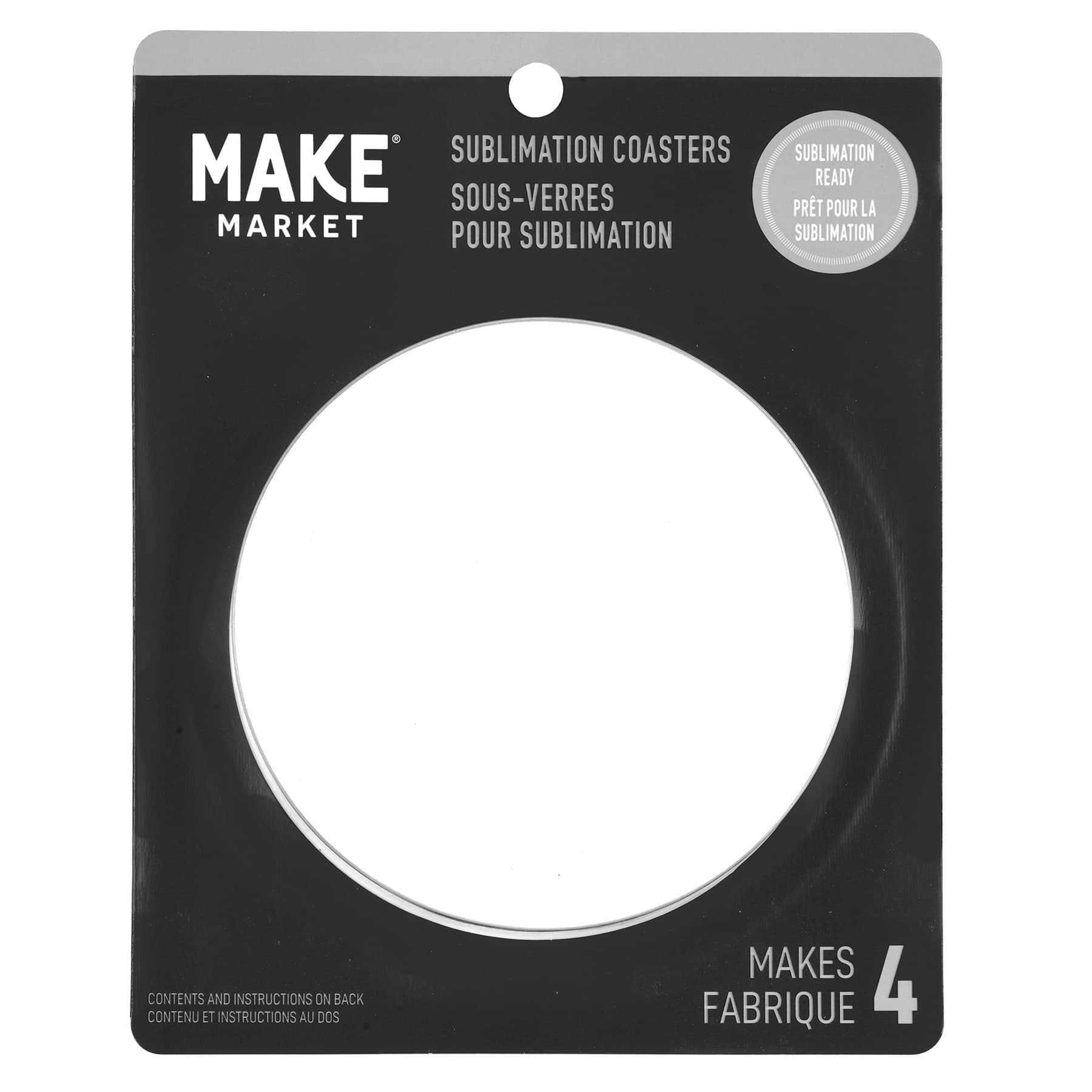 3.5" Round Sublimation Coasters by Make Market®, 4ct.