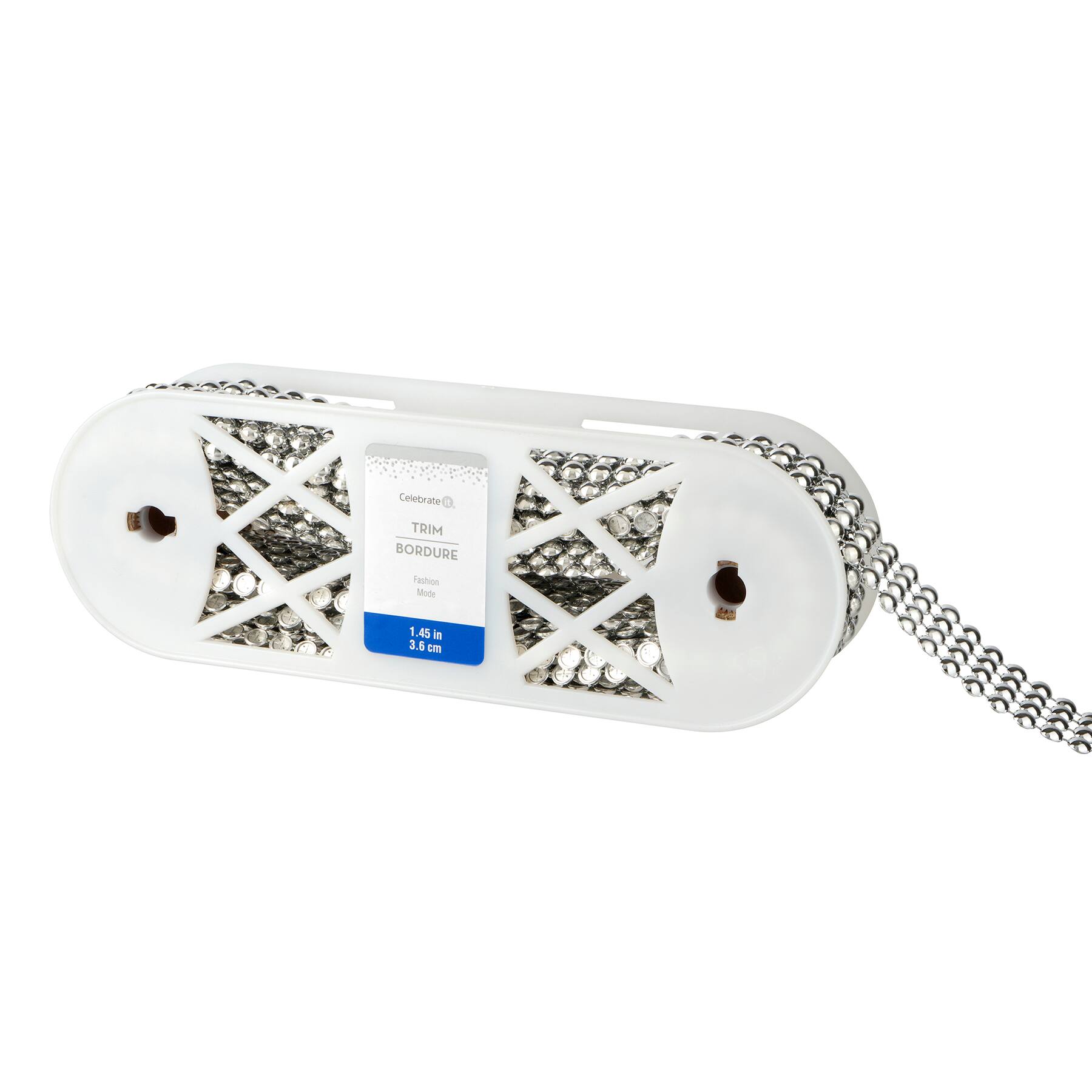 1.45" Silver Circle Mesh Trim by Celebrate It® Fashion Mode