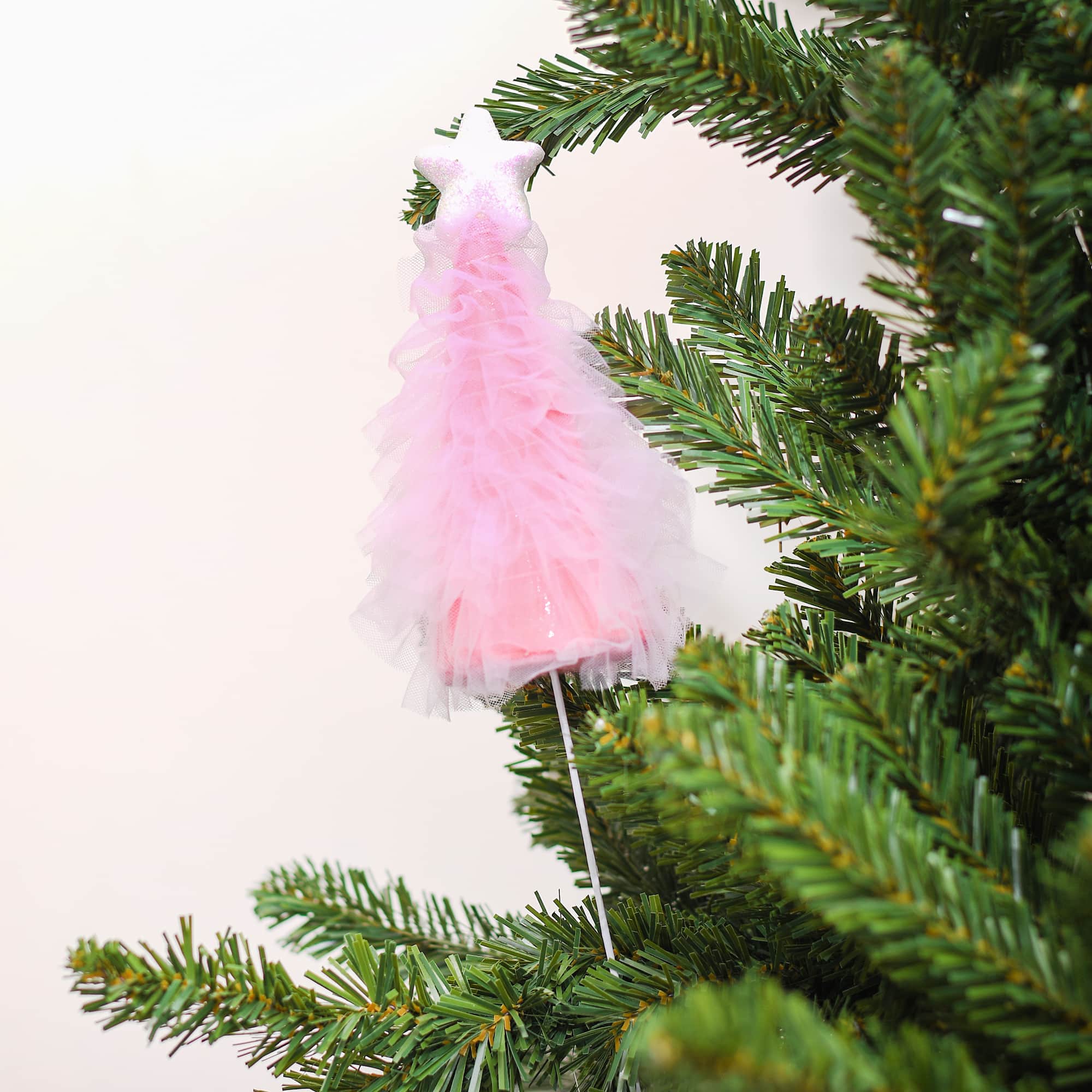 11.75&#x22; Pink Christmas Tree Tutu Pick by Ashland&#xAE;
