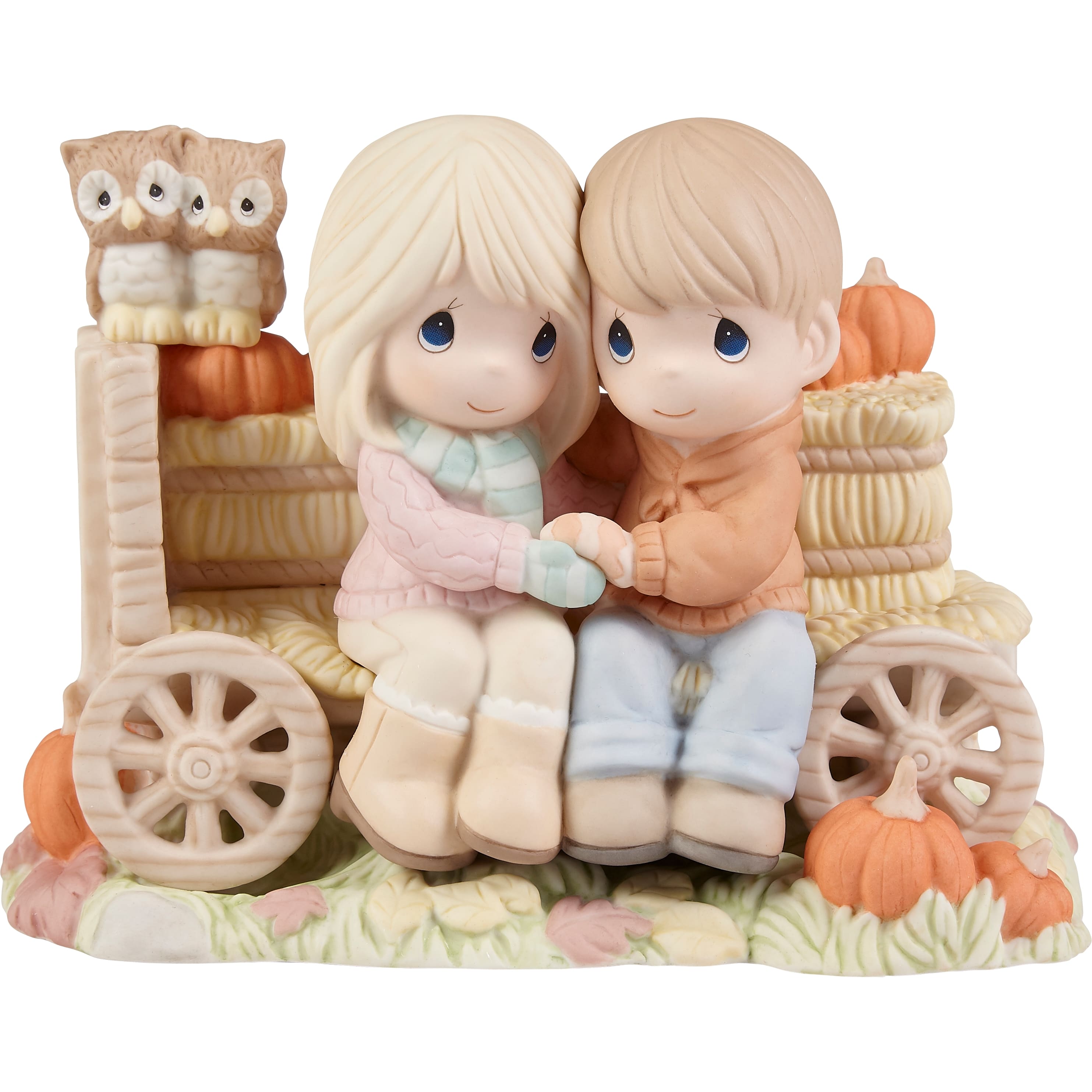 Precious Moments 6&#x22; Falling into Fun with the One I Love Limited Edition Bisque Porcelain Figurine