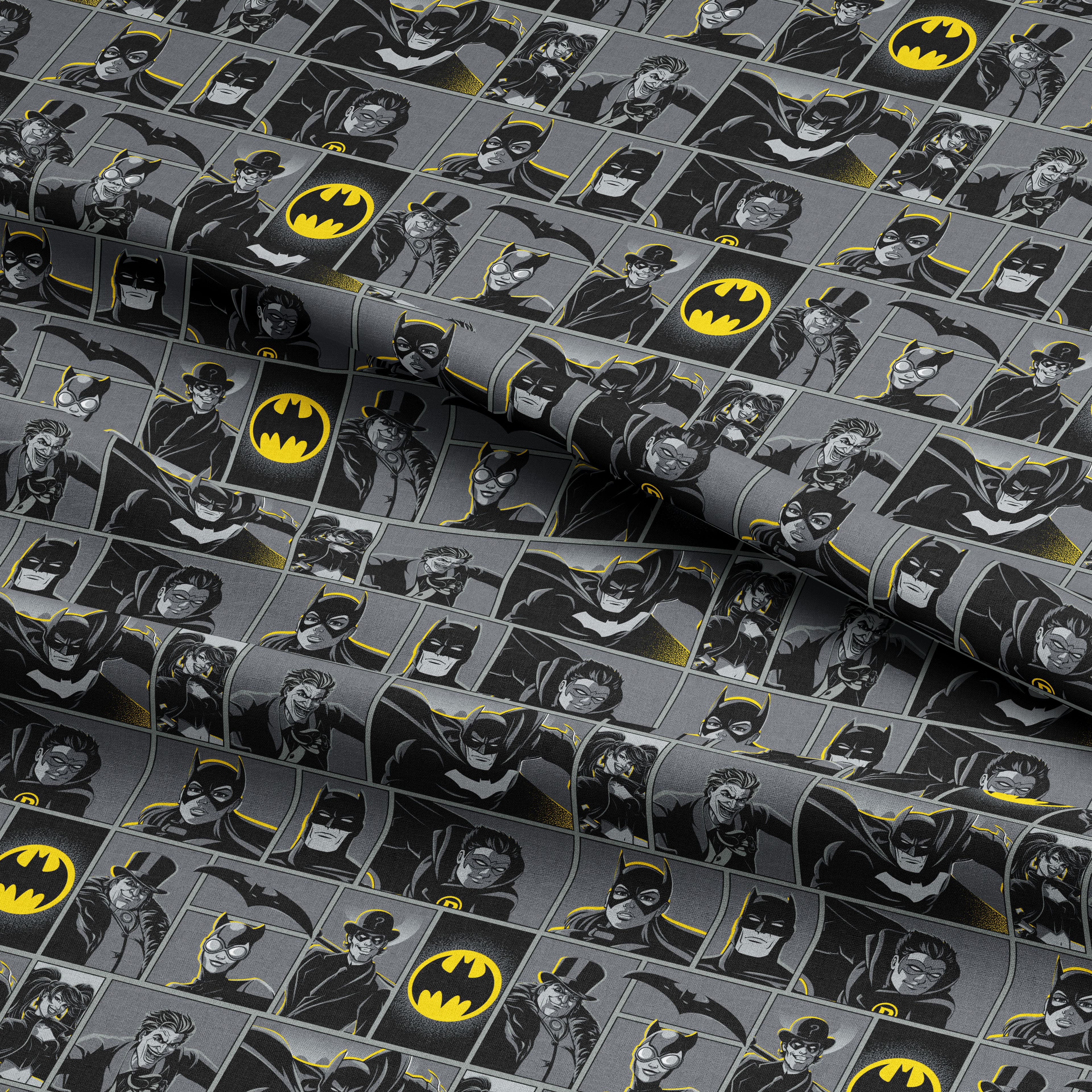 DC Comics Batman&#x2122; Team-Up Block Cotton Fabric