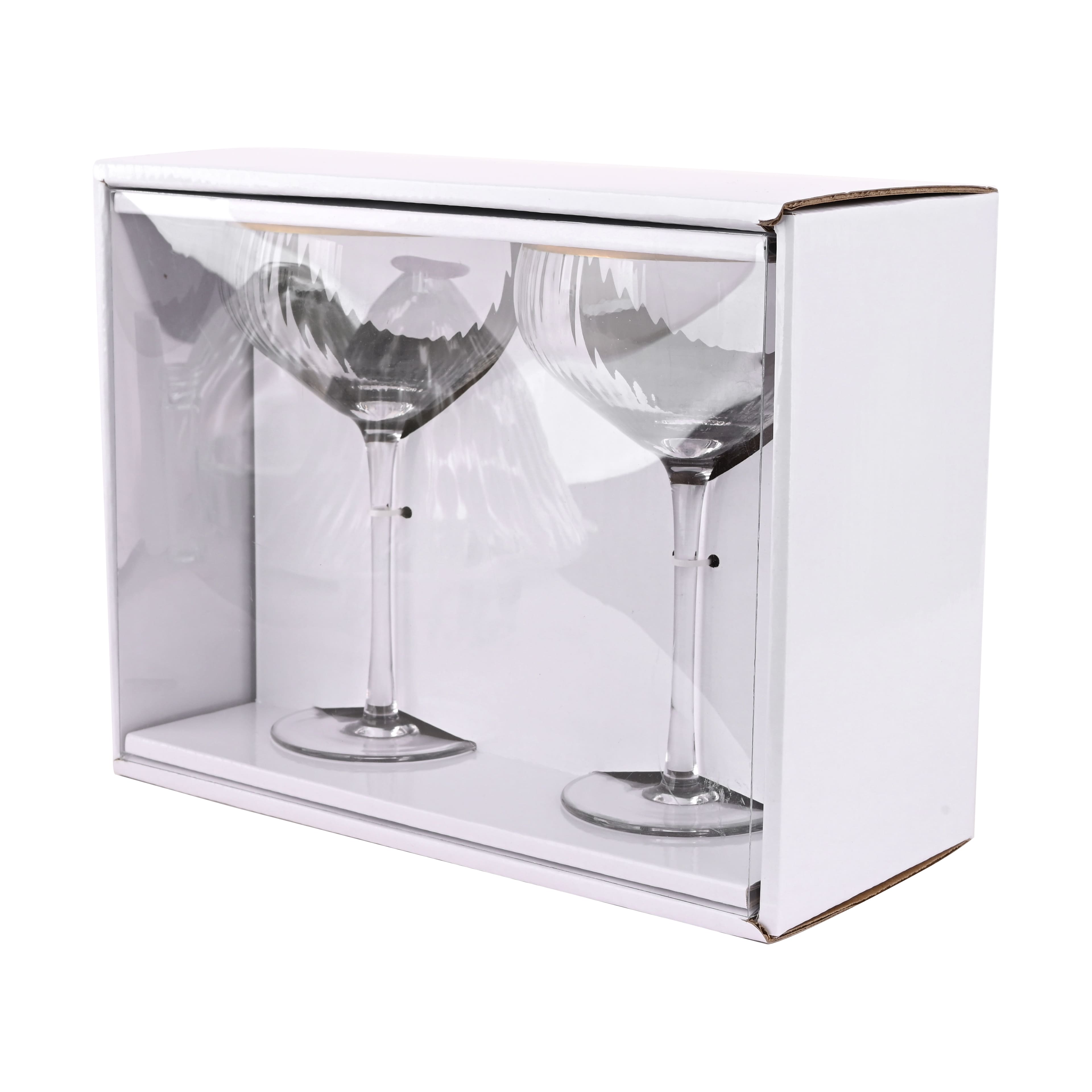 11oz. Clear Coupe Glasses with Gold Rim, 2ct. by Celebrate It™