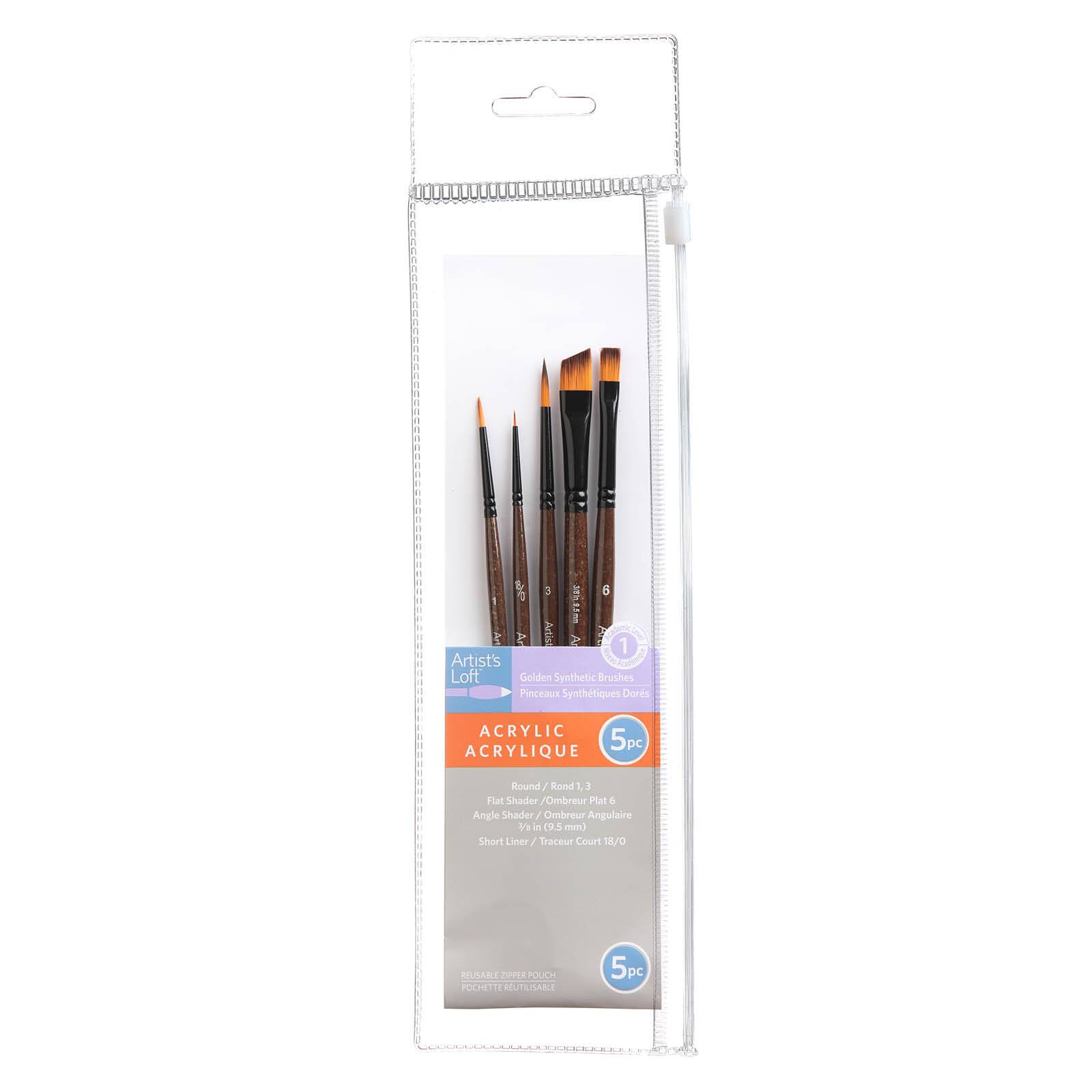 Golden Synthetic Acrylic 5 Piece Brush Set by Artist's Loft™