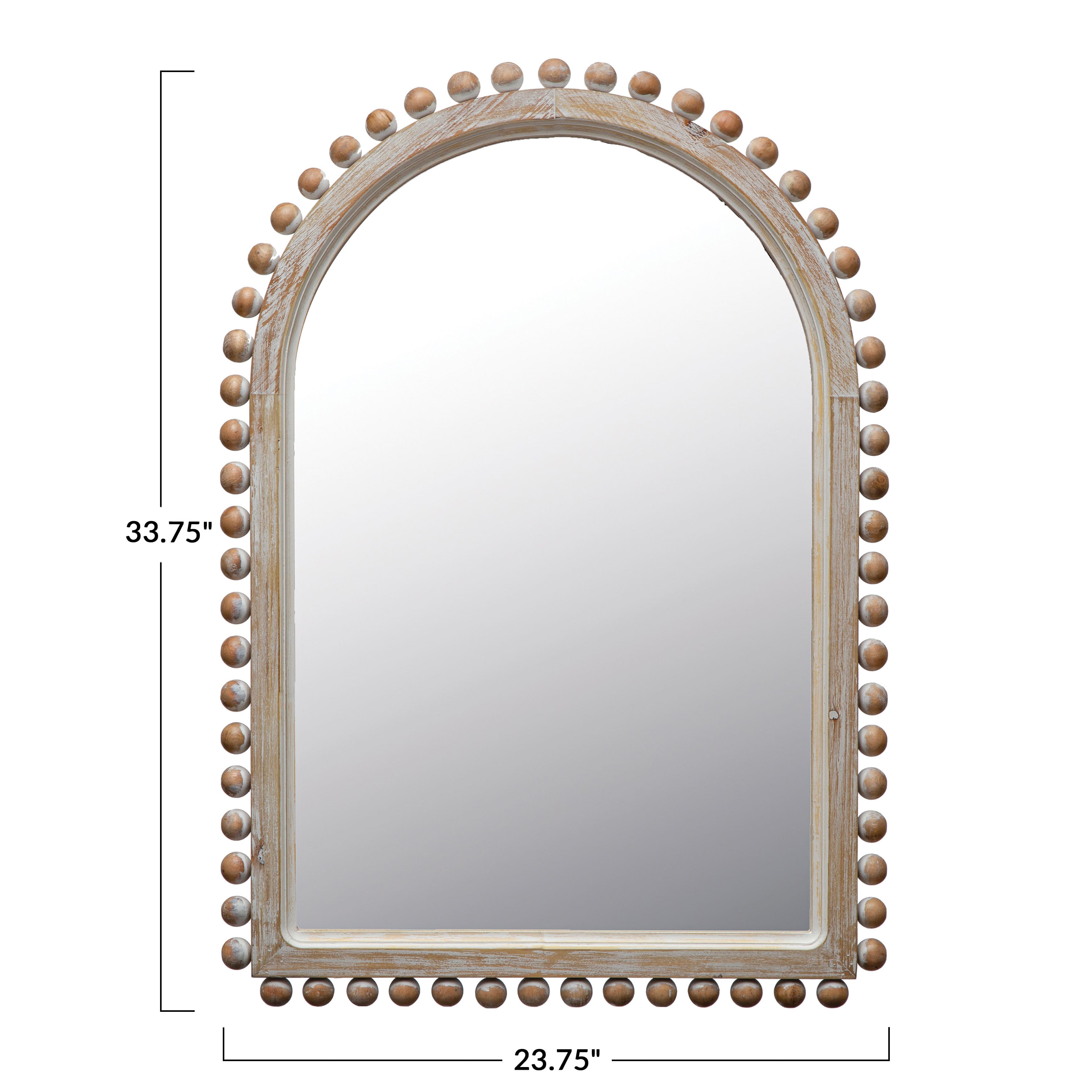 Natural Bohemian Arched Framed Wall Mirror