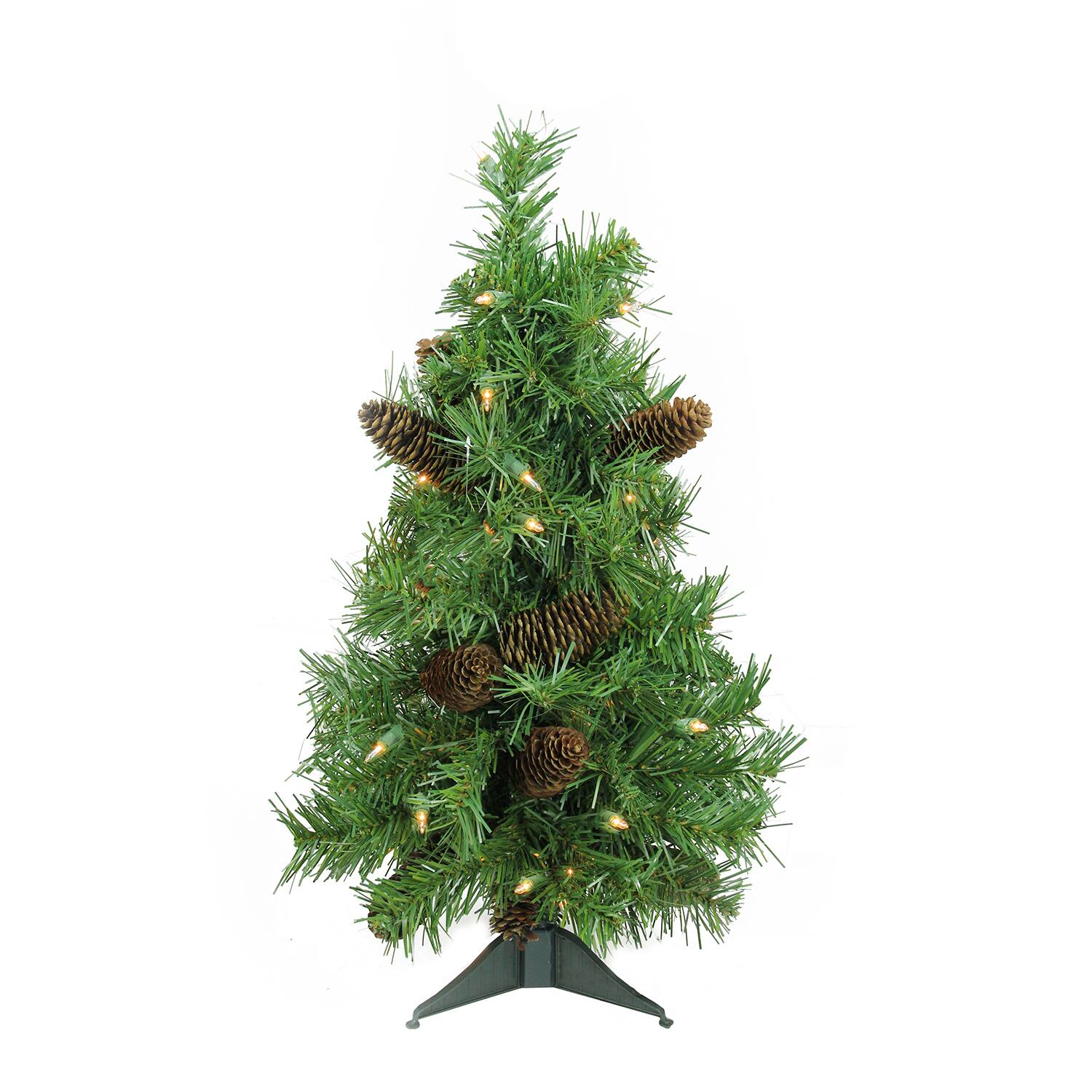 2ft. Pre-Lit Full Dakota Pine Artificial Christmas Tree, Clear Dura-Lit® Lights