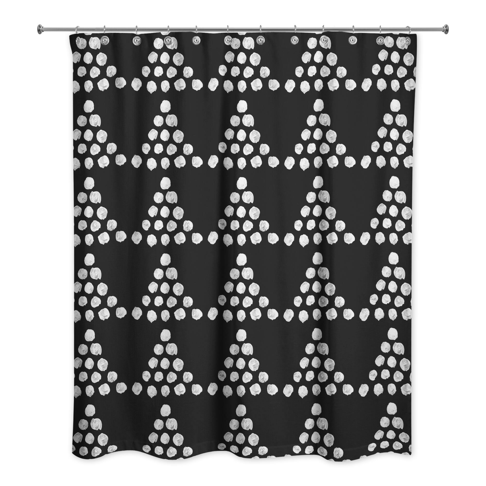 Stacked Triangle Dots Shower Curtain