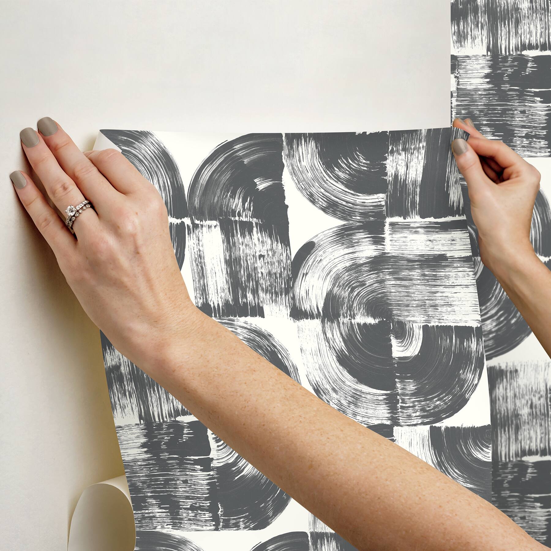 NuWallpaper Elias Black Peel & Stick Wallpaper