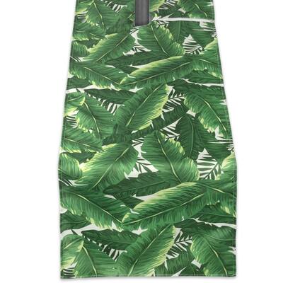 Banana Leaf Outdoor Table Runner With Zipper 14