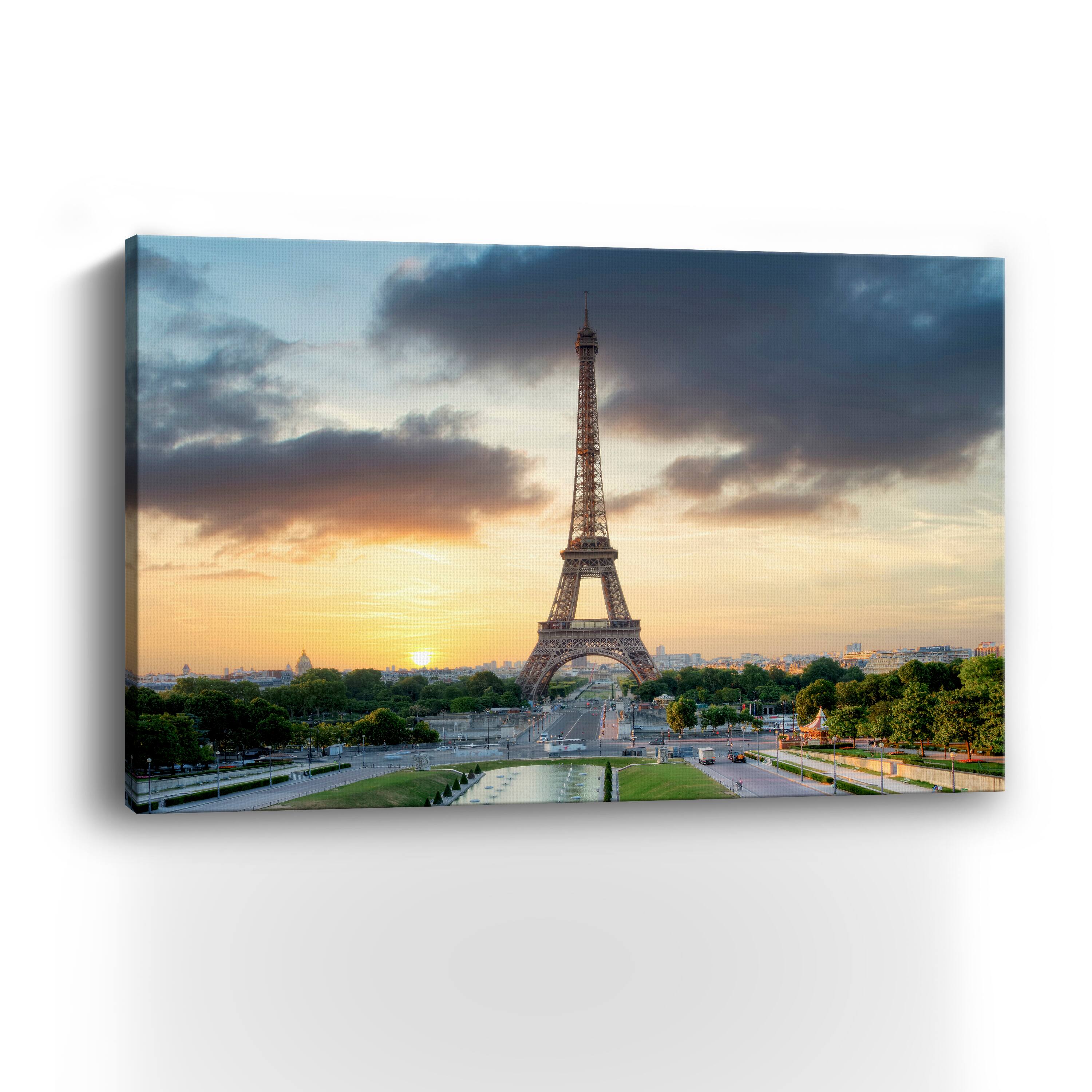 Lumaprints Eiffel Tower Sunset Canvas Giclée