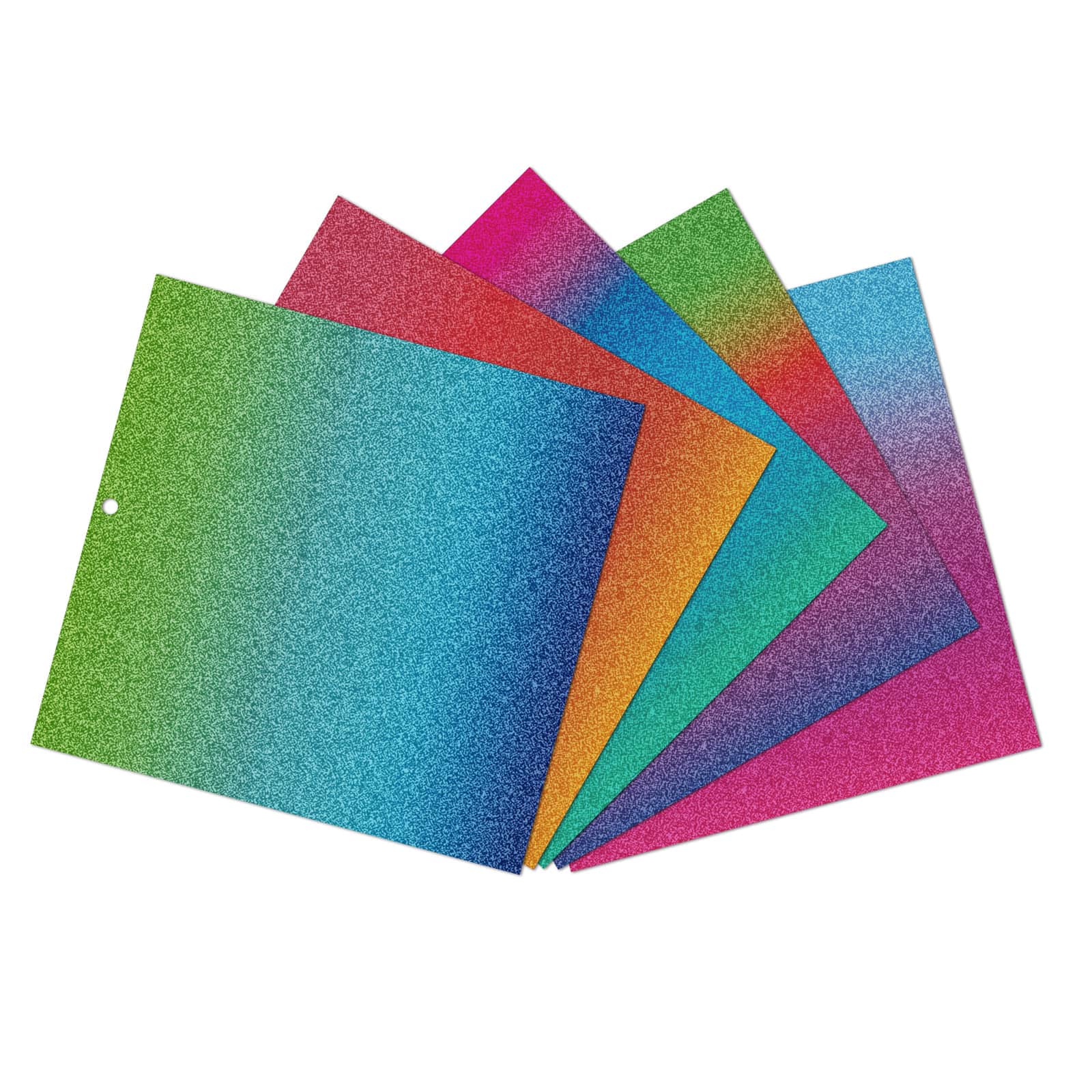 6 Pack: Gradient Color Glitter Paper Pad by Recollections™, 12" x 12"