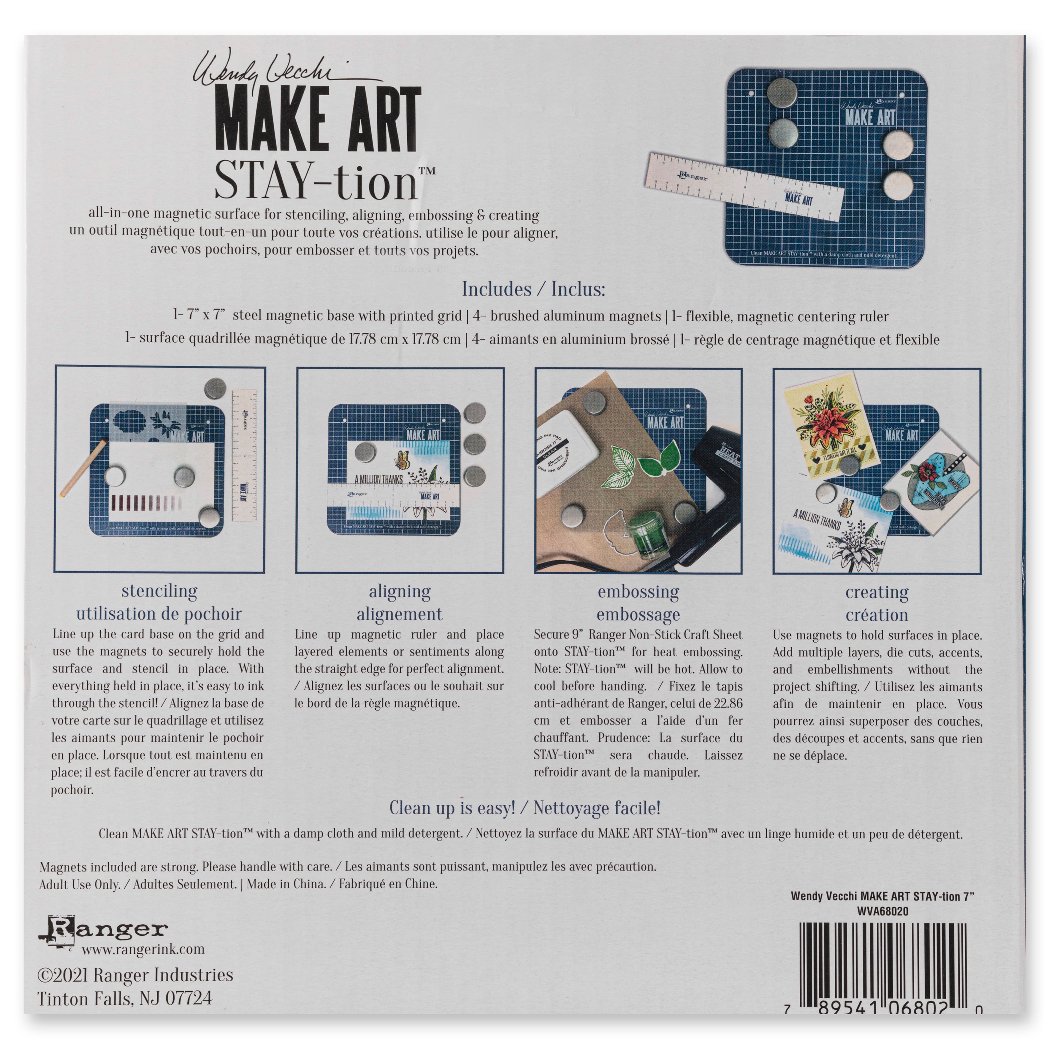 Wendy Vecchi Make Art Stay-tion&#x2122; All-in-One Magnet Surface, 7&#x22; x 7&#x22;