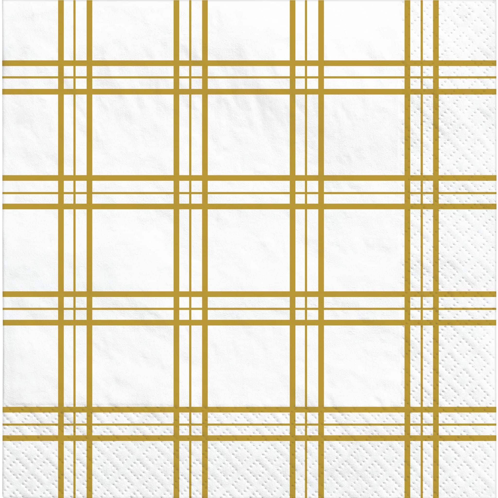 Gold Motifs Beverage Napkins, 80ct.