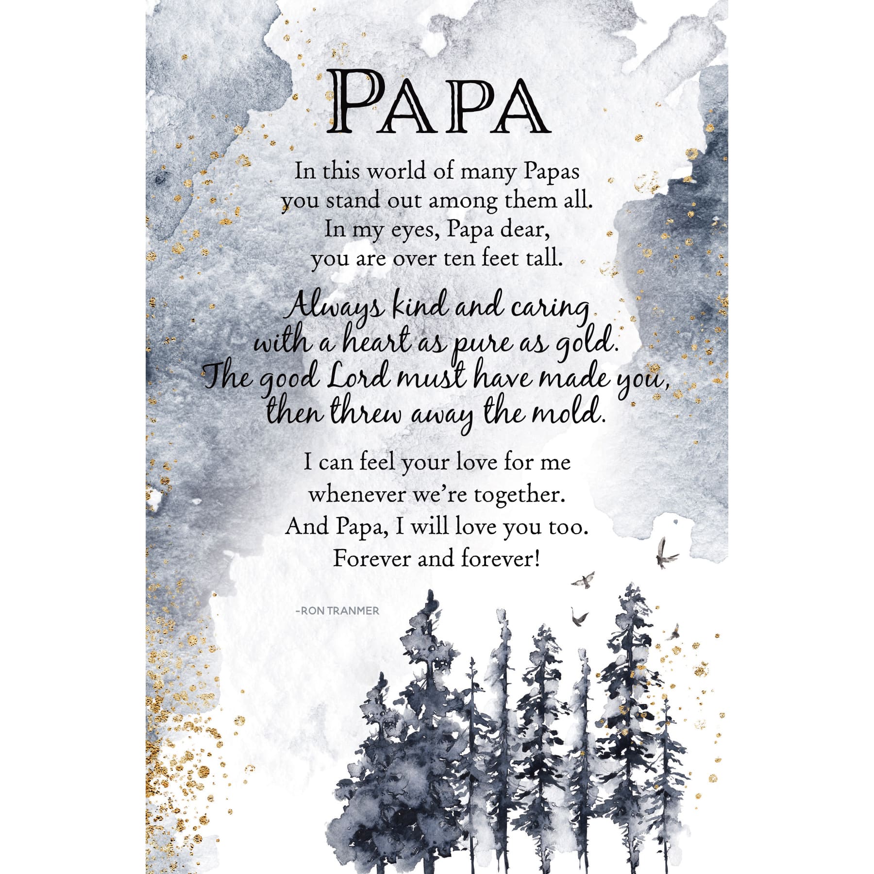 Papa Inspirational Wood Plaque