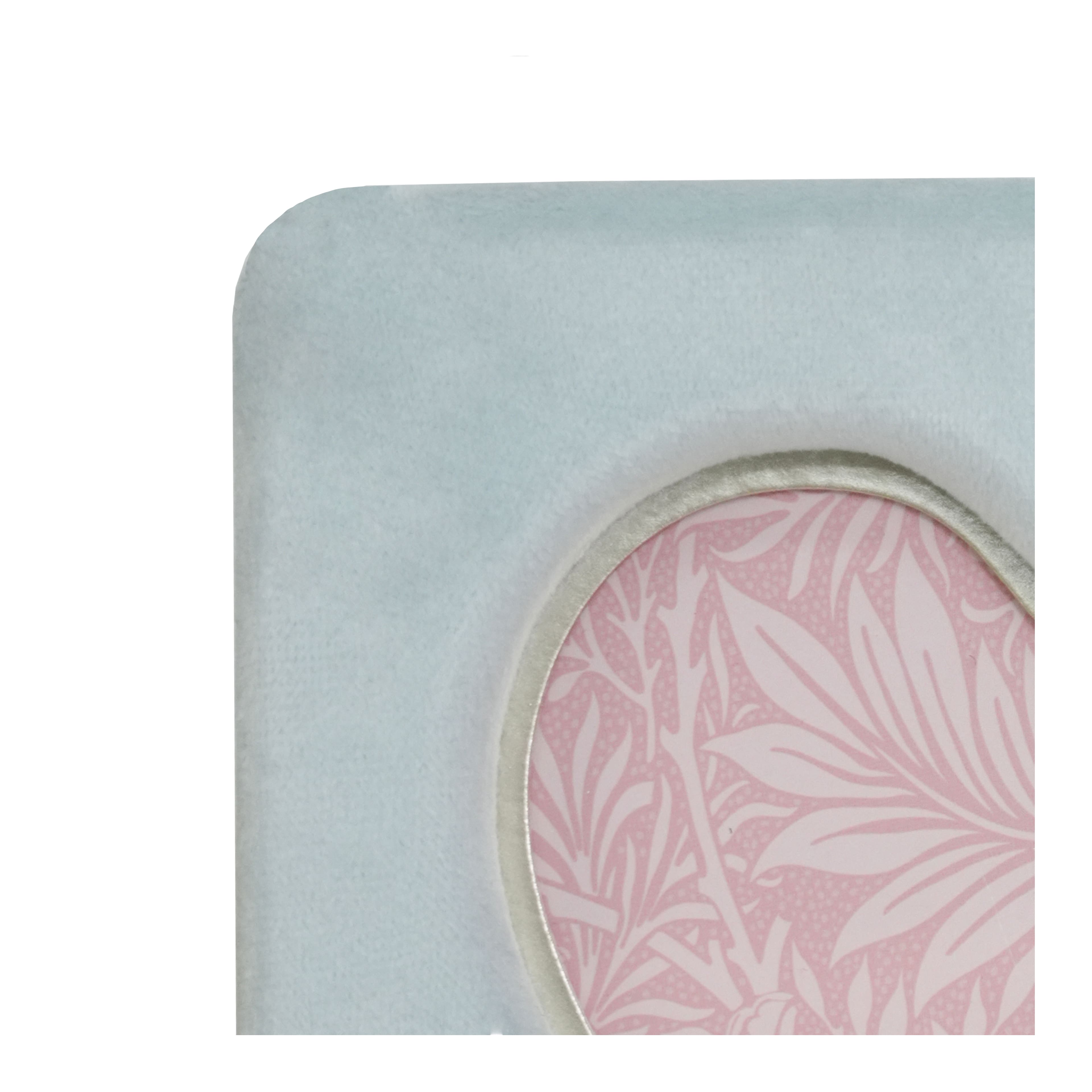Just Jane 5&#x22; x 5&#x22; Blue Velvet with Gold Heart Tabletop Frame by Studio D&#xE9;cor&#xAE;