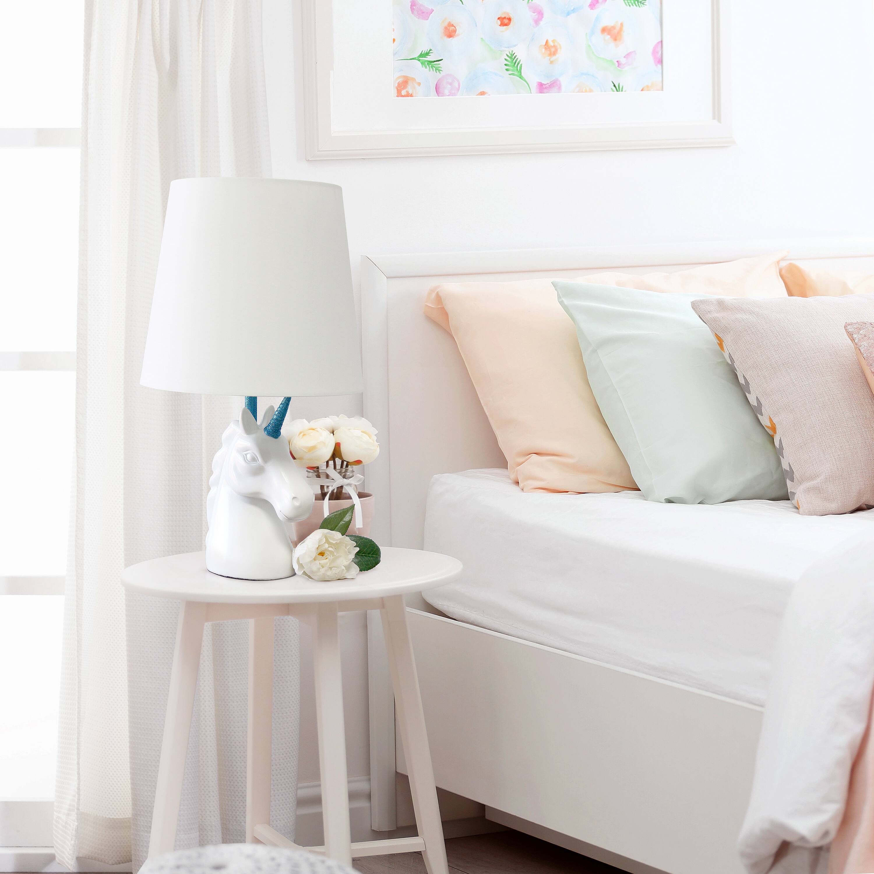 Simple Designs 15.5&#x22; Unicorn Table Lamp