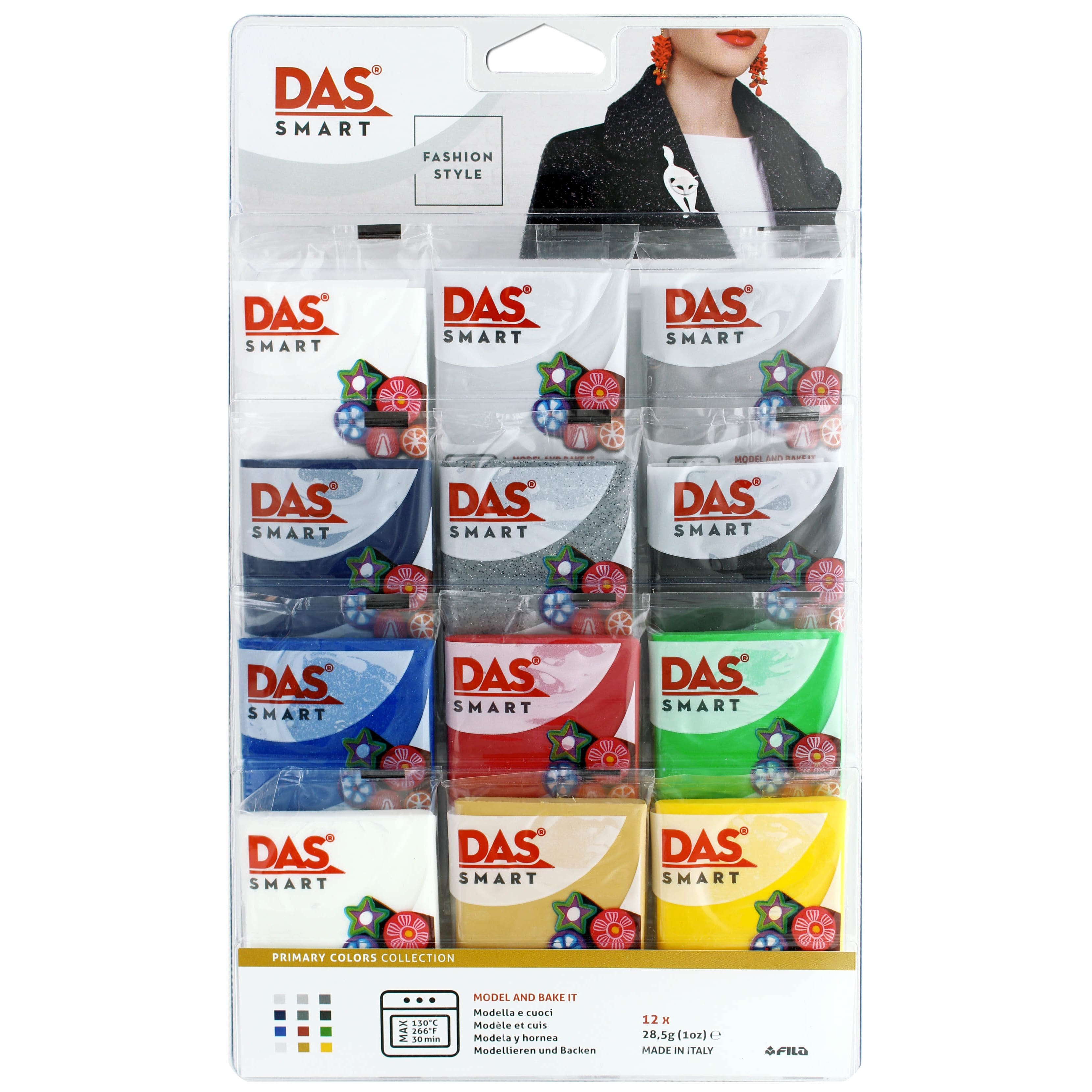 Das® Primary Colors Smart Polymer Clay Set