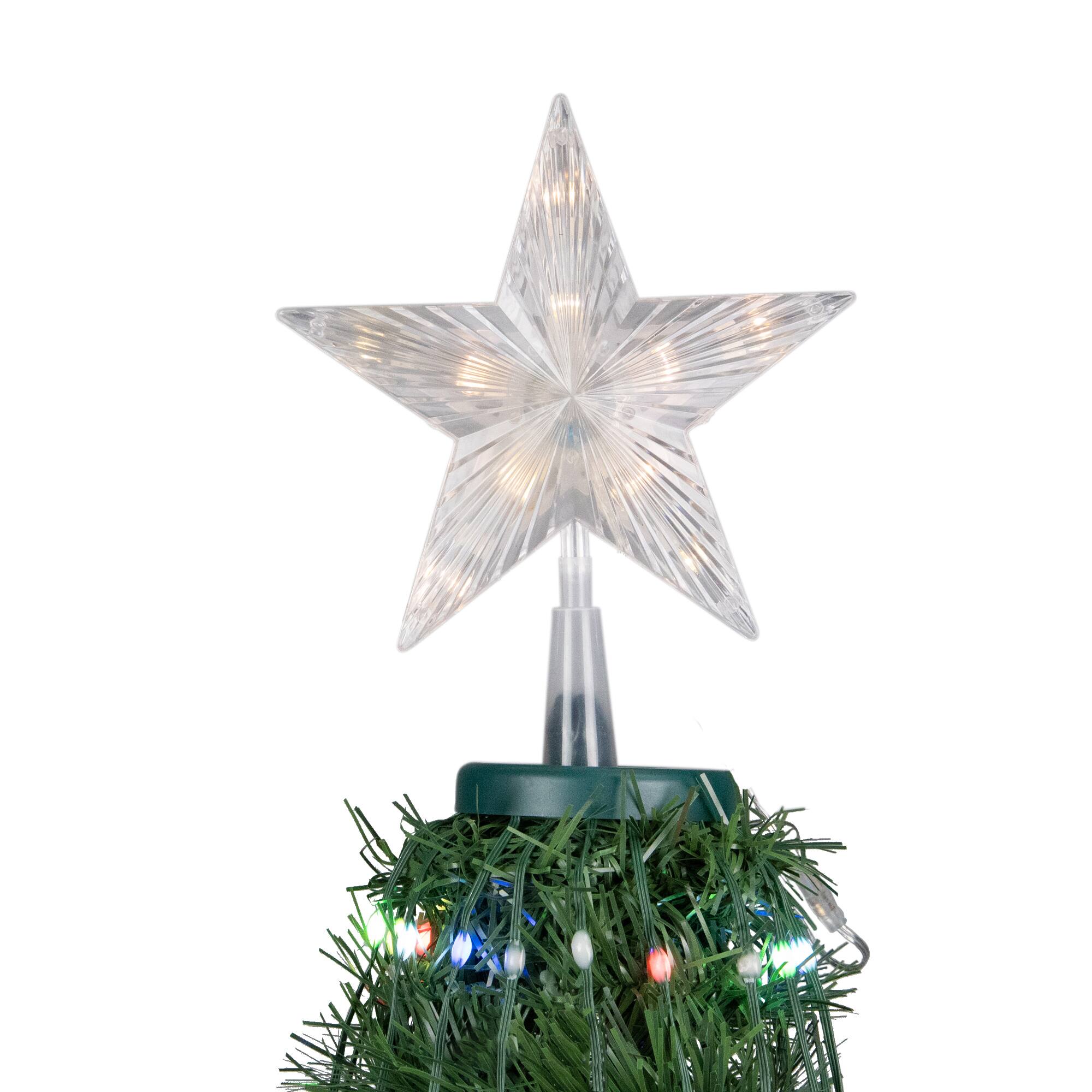 6ft. Pre-Lit Green Pop Up Artificial Outdoor Christmas Tree, Multiple Function Color-Changing Lights