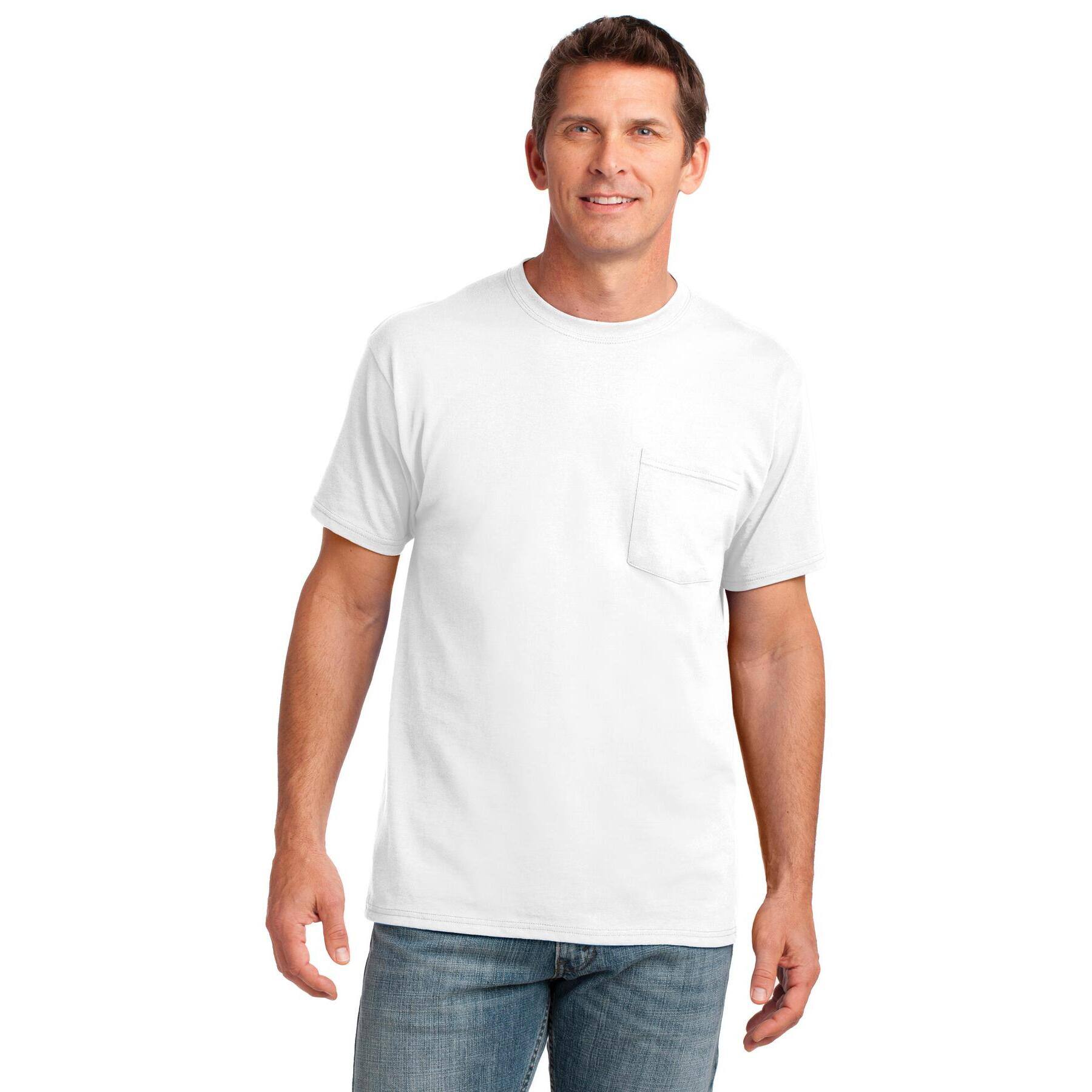 Port & Company® Core Cotton Pocket Adult T-Shirt