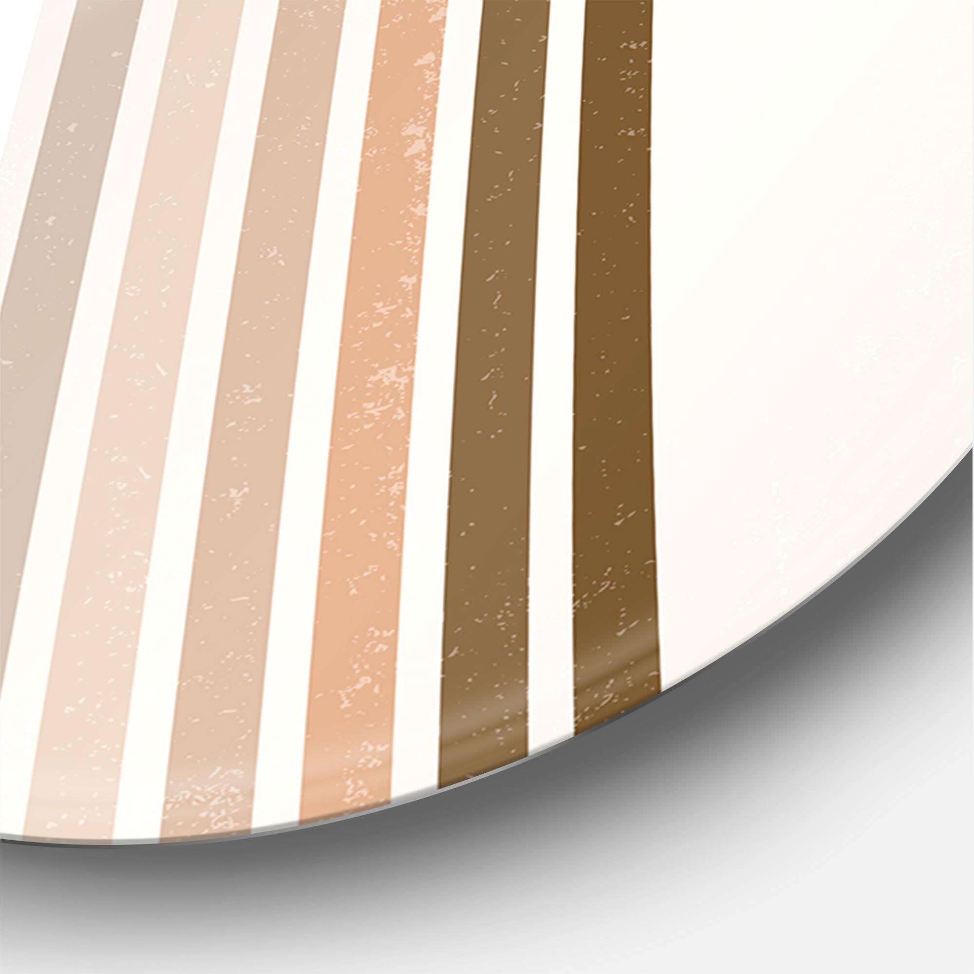 Designart - Abstract Sun and Moon With Green Leaf I - Modern Metal Circle Wall Art