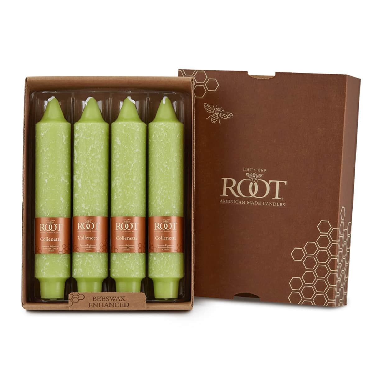 Root Candles 7" Unscented Timberline™ Collenette Taper Candles, 4ct.