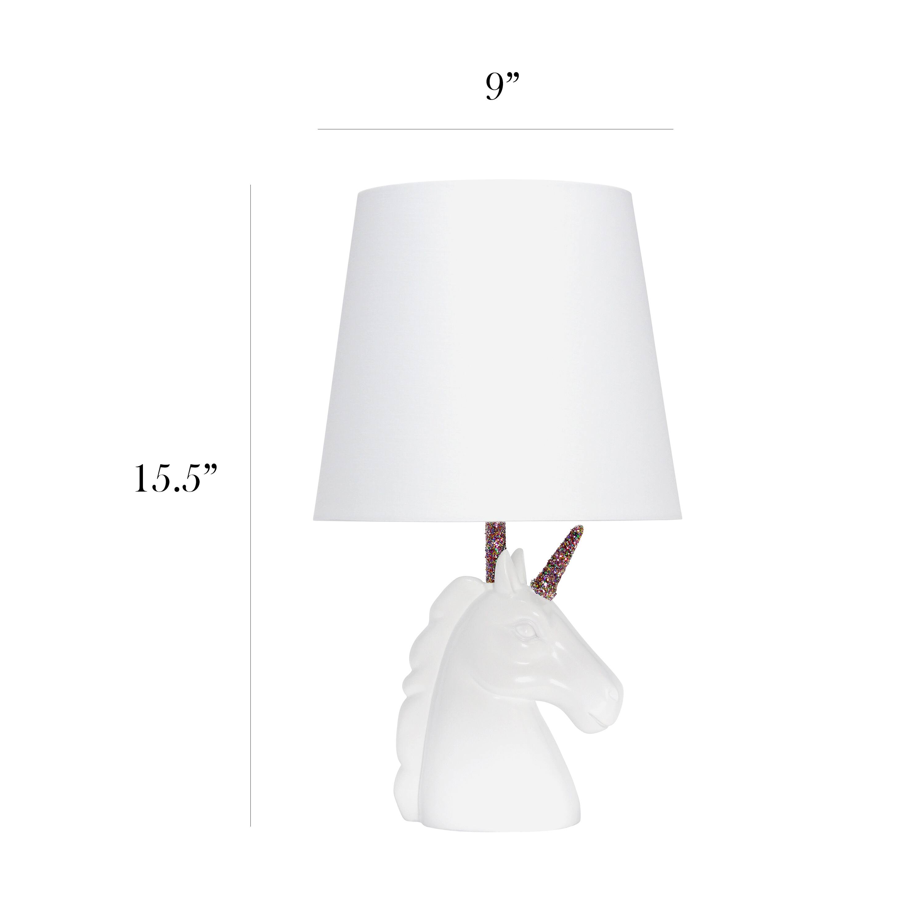 Simple Designs 15.5&#x22; Unicorn Table Lamp