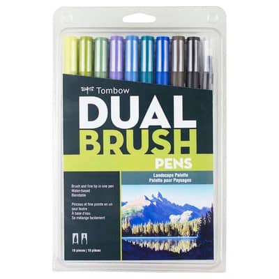 Tombow Dual Brush Pens, Landscape