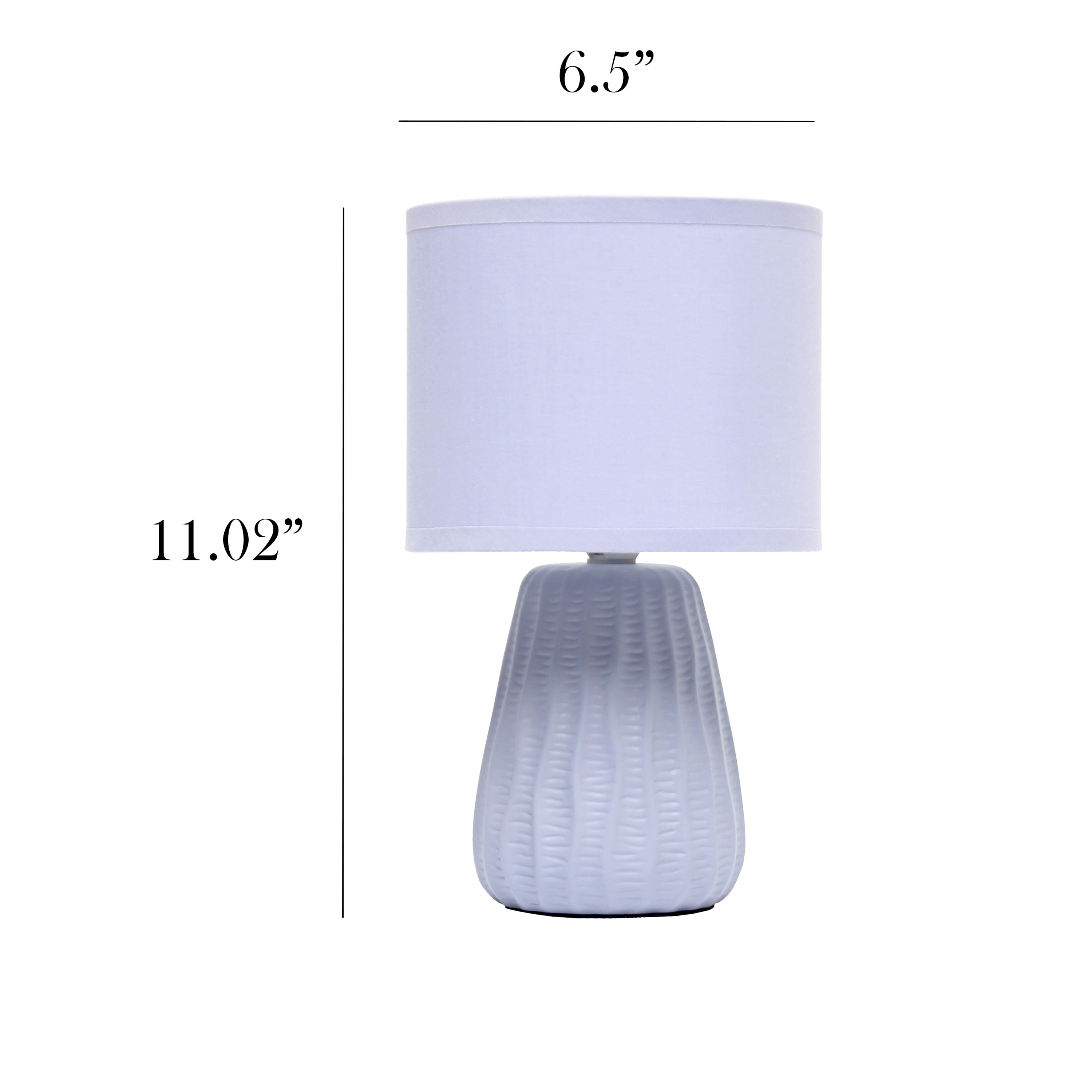 Simple Designs 11&#x22; Mini Ceramic Pastel Table Lamp