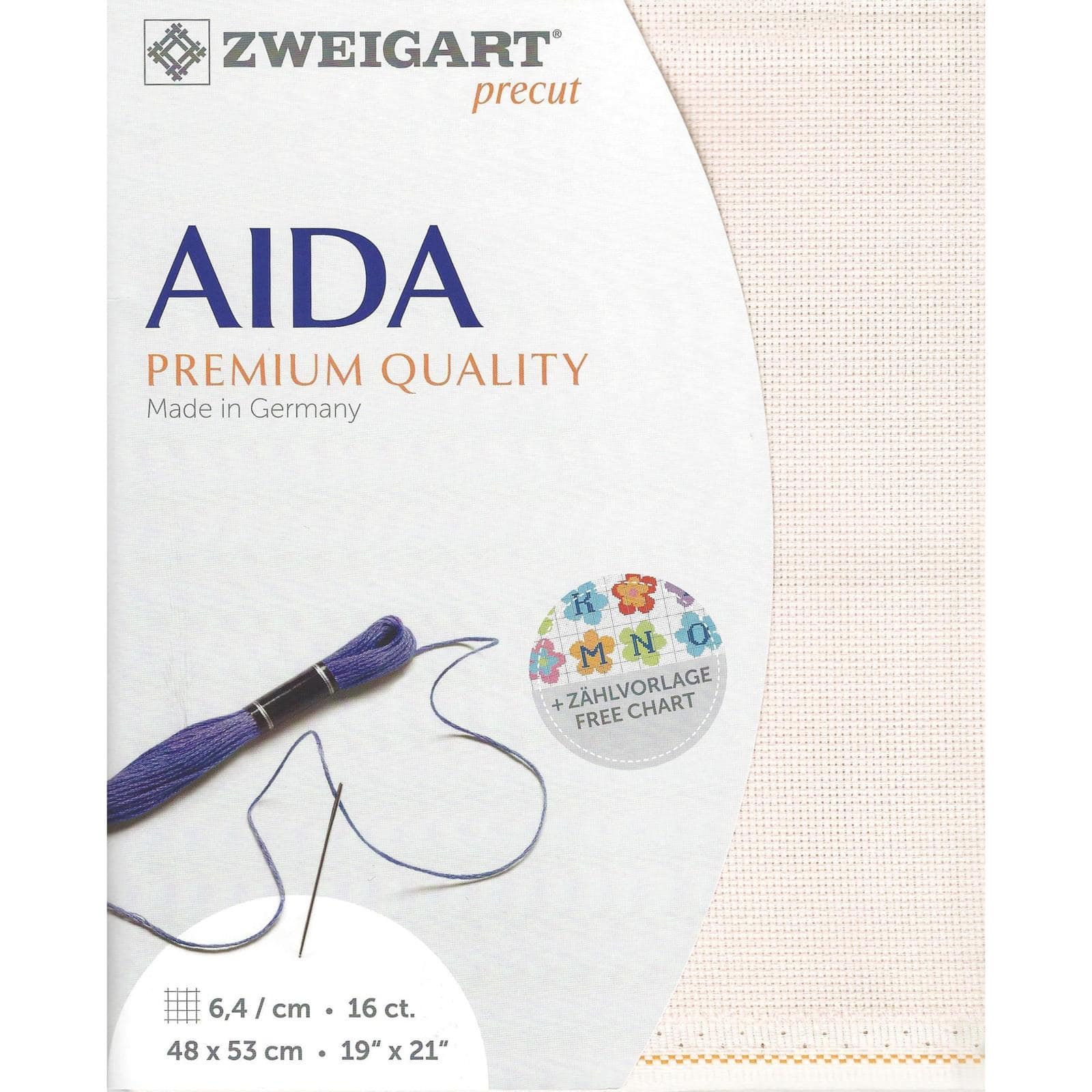 Zweigart 16-Ct. Aida Cloth-18 X 21 Needlework Fabric