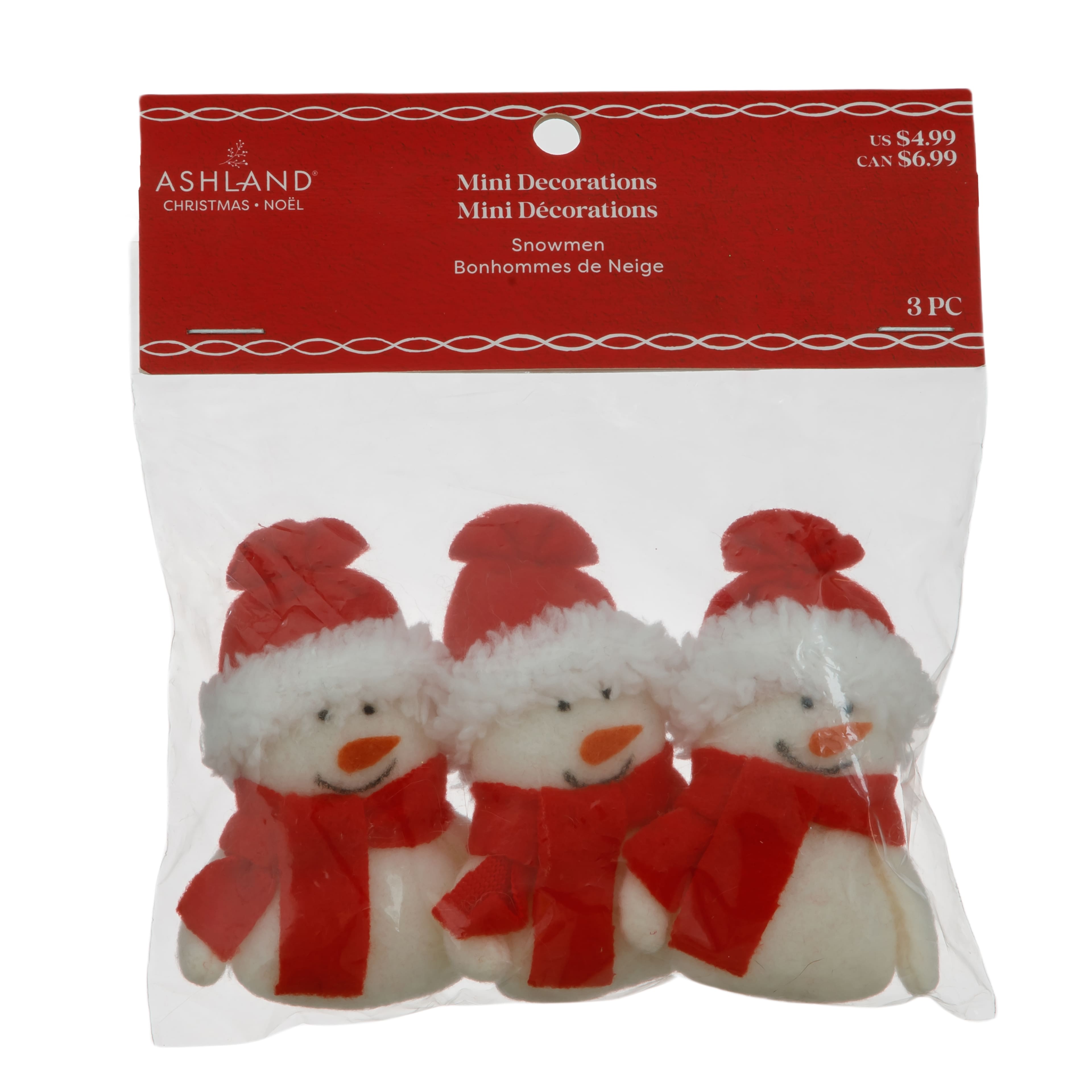 Mini Snowmen Decorations, 3ct. by Ashland&#xAE;