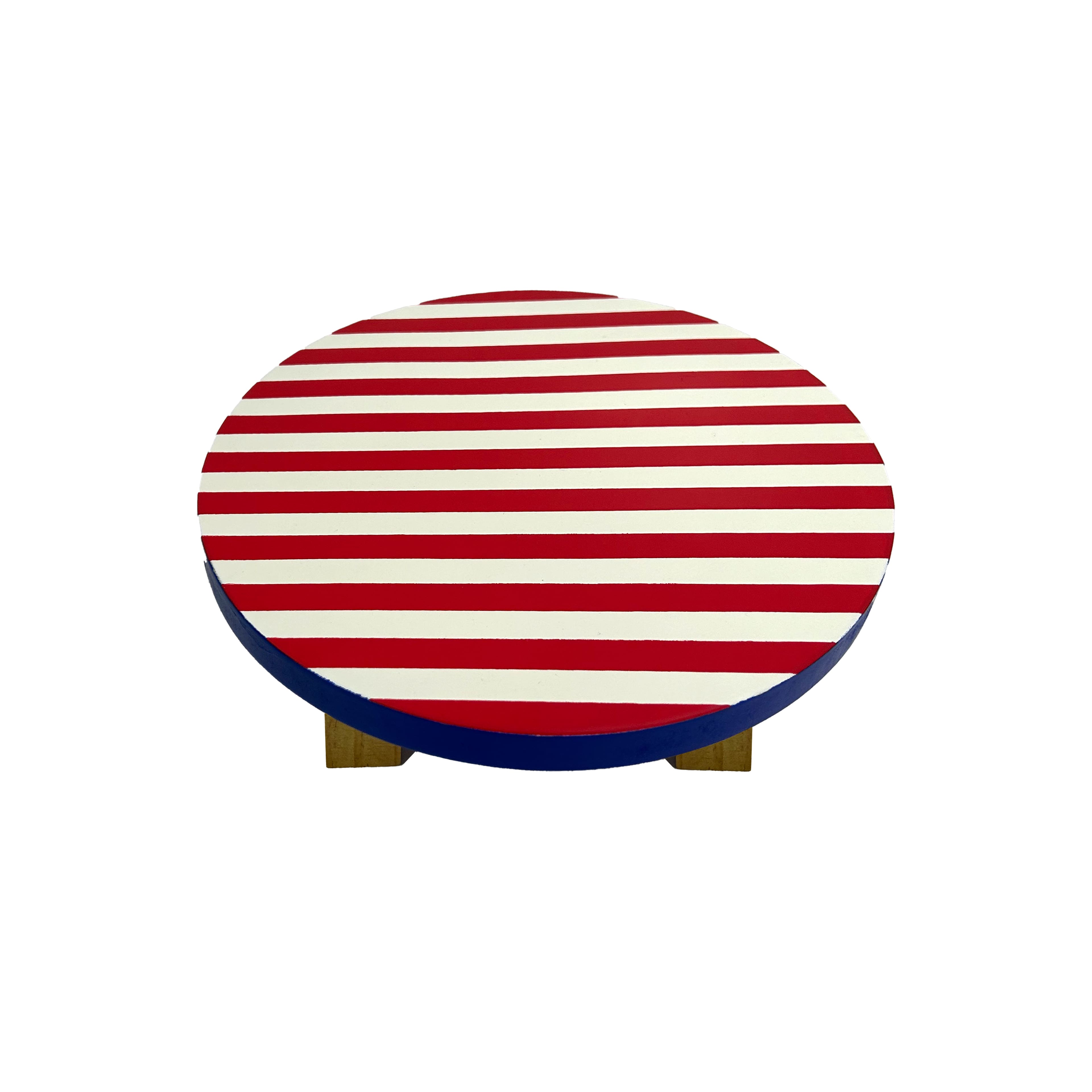 9&#x22; Red &#x26; White Stripe Tabletop Riser by Celebrate It&#x2122;