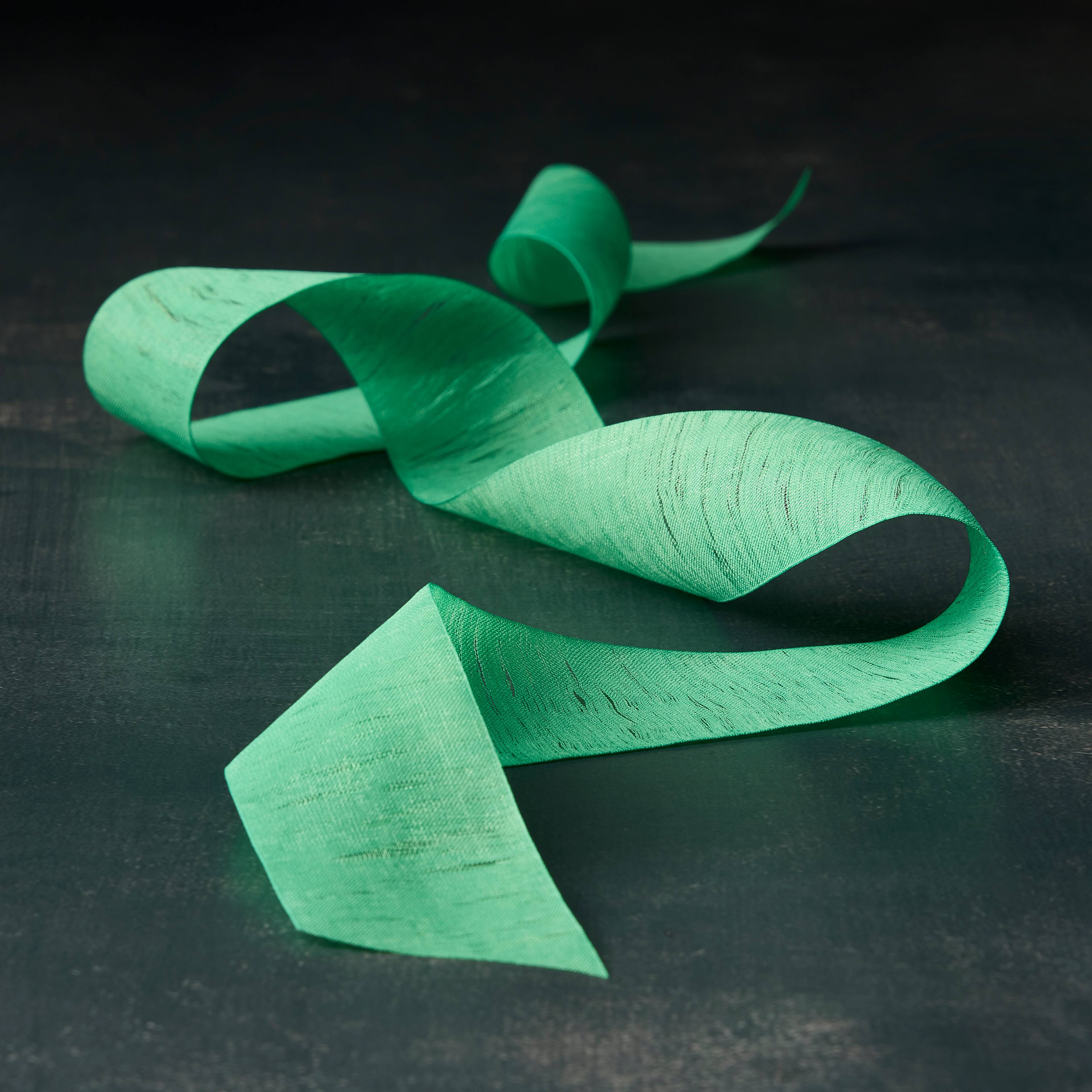 1.5&#x22; x 3yd. Green Thread Sheer Ribbon by Celebrate It&#x2122;