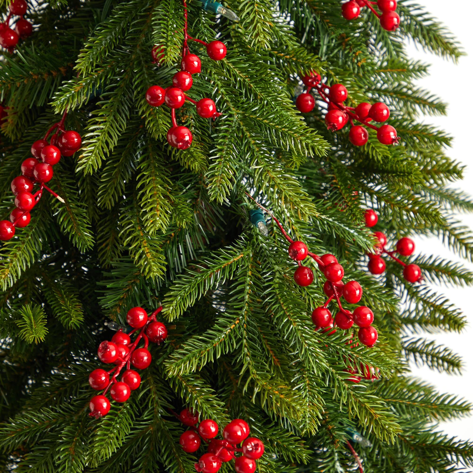 7ft. Pre-Lit Victoria Fir Artificial Christmas Tree, Multi-Color LED Lights