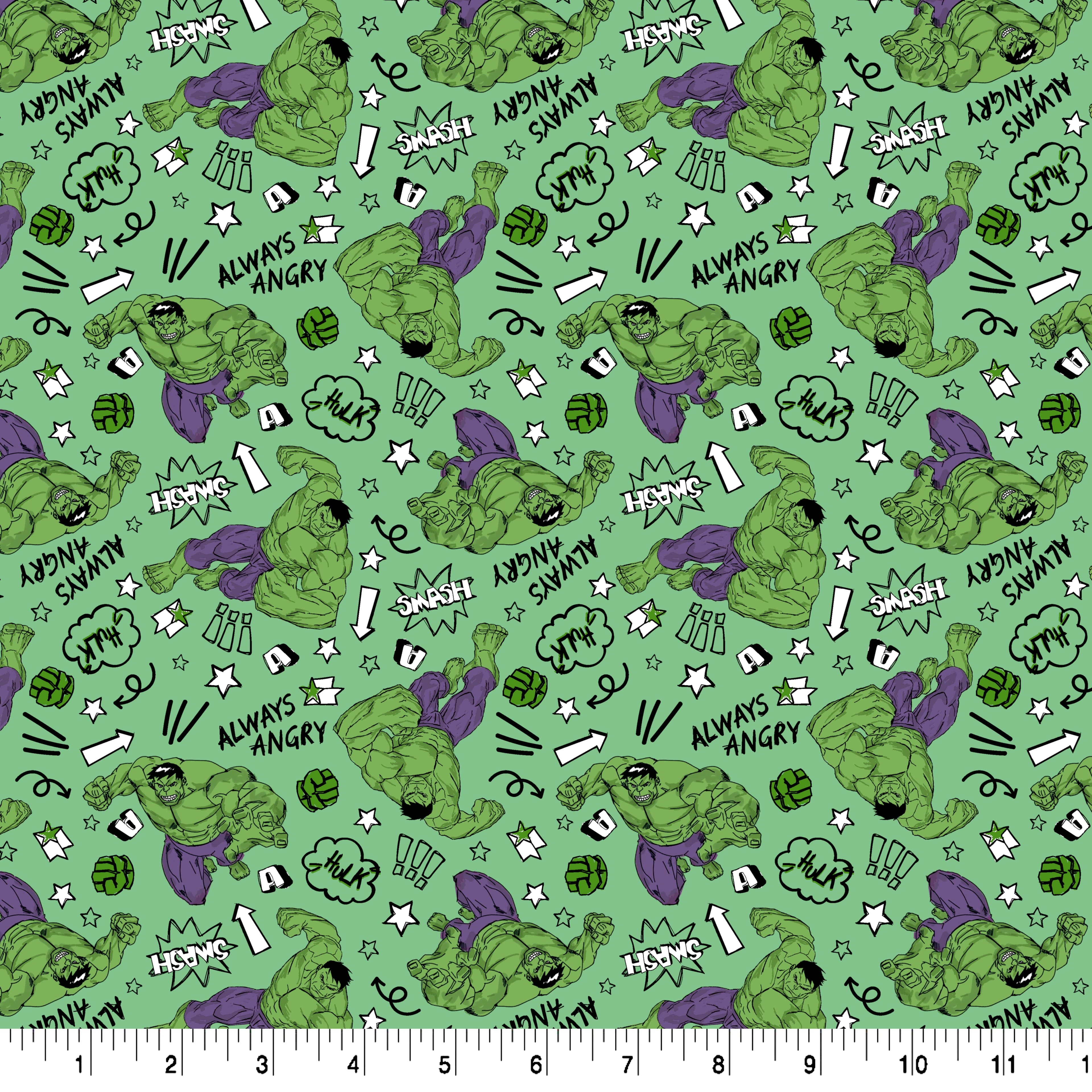 Marvel® Hulk Smash Doodle Cotton Fabric