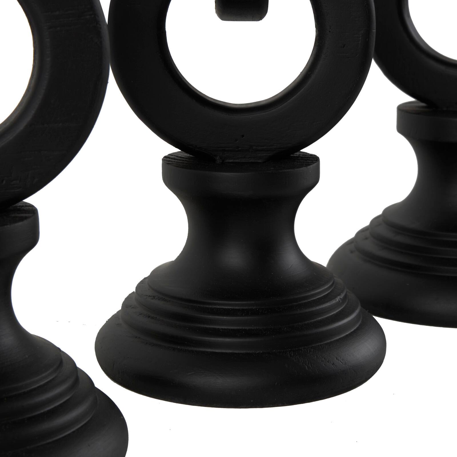 Black Chain Link Candle Holder Set