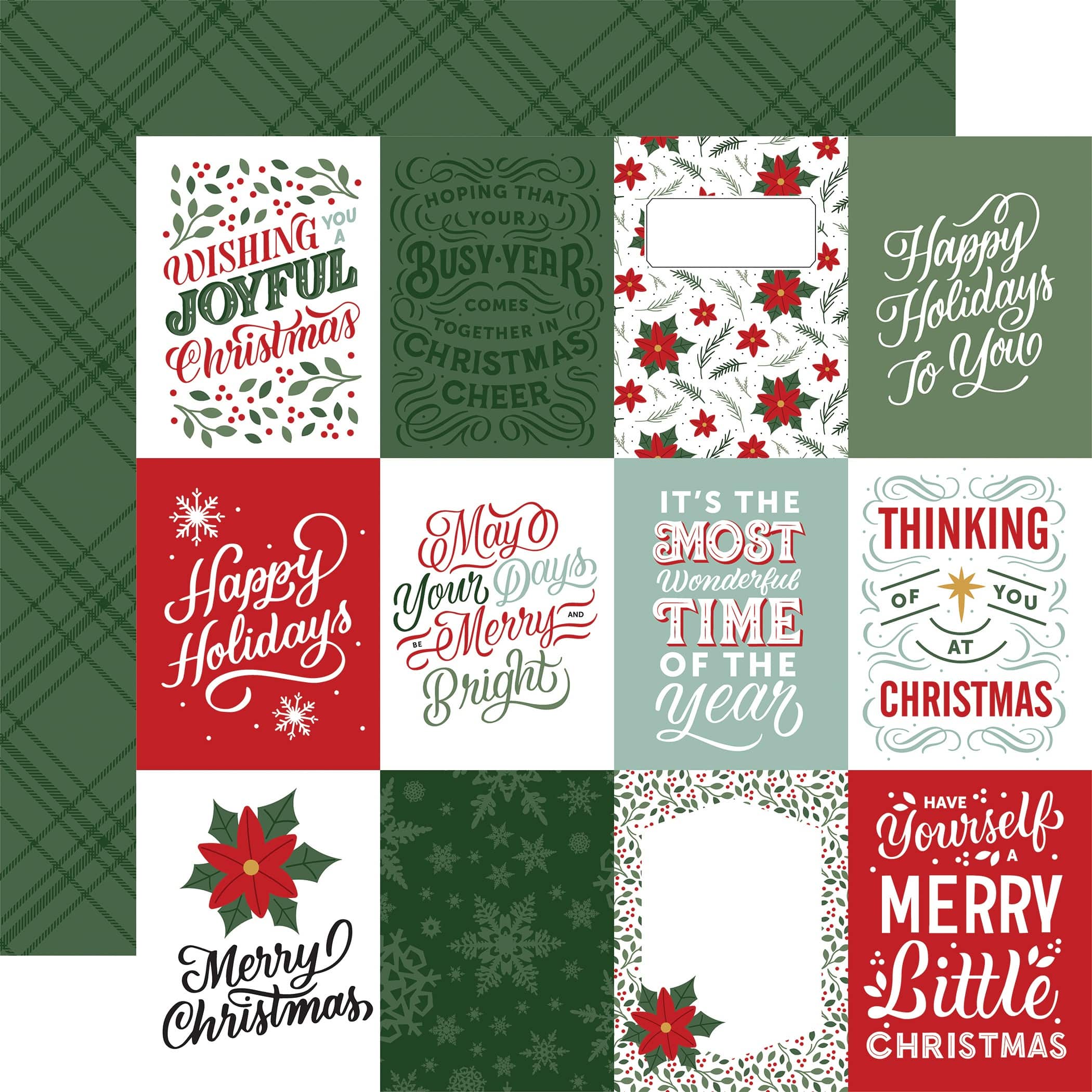 Christmas Cardstock, Christmas Paper, Double Sided Christmas