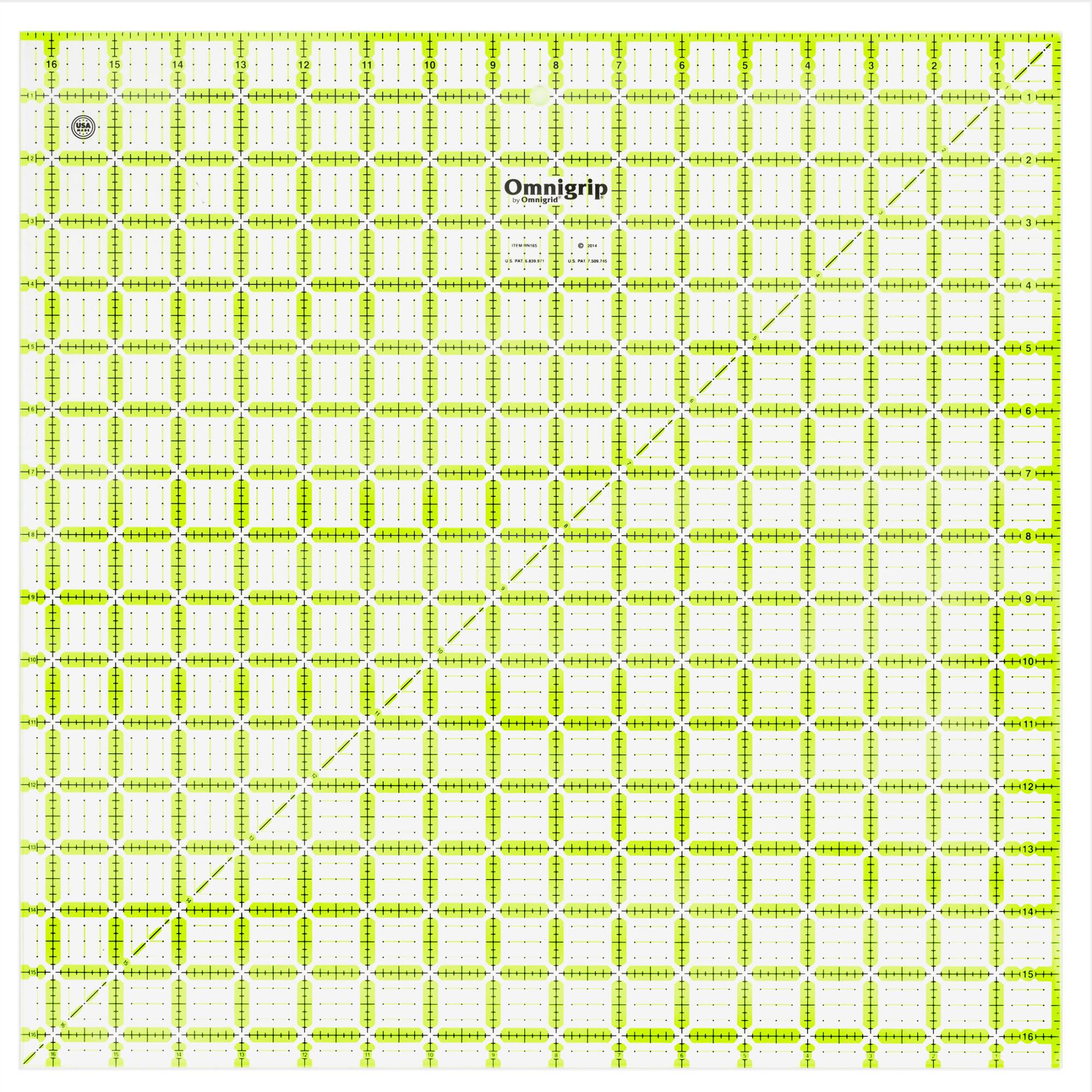 Omnigrip® by Omnigrid® 16.5" x 16.5" Non-Slip Square Quilting Ruler