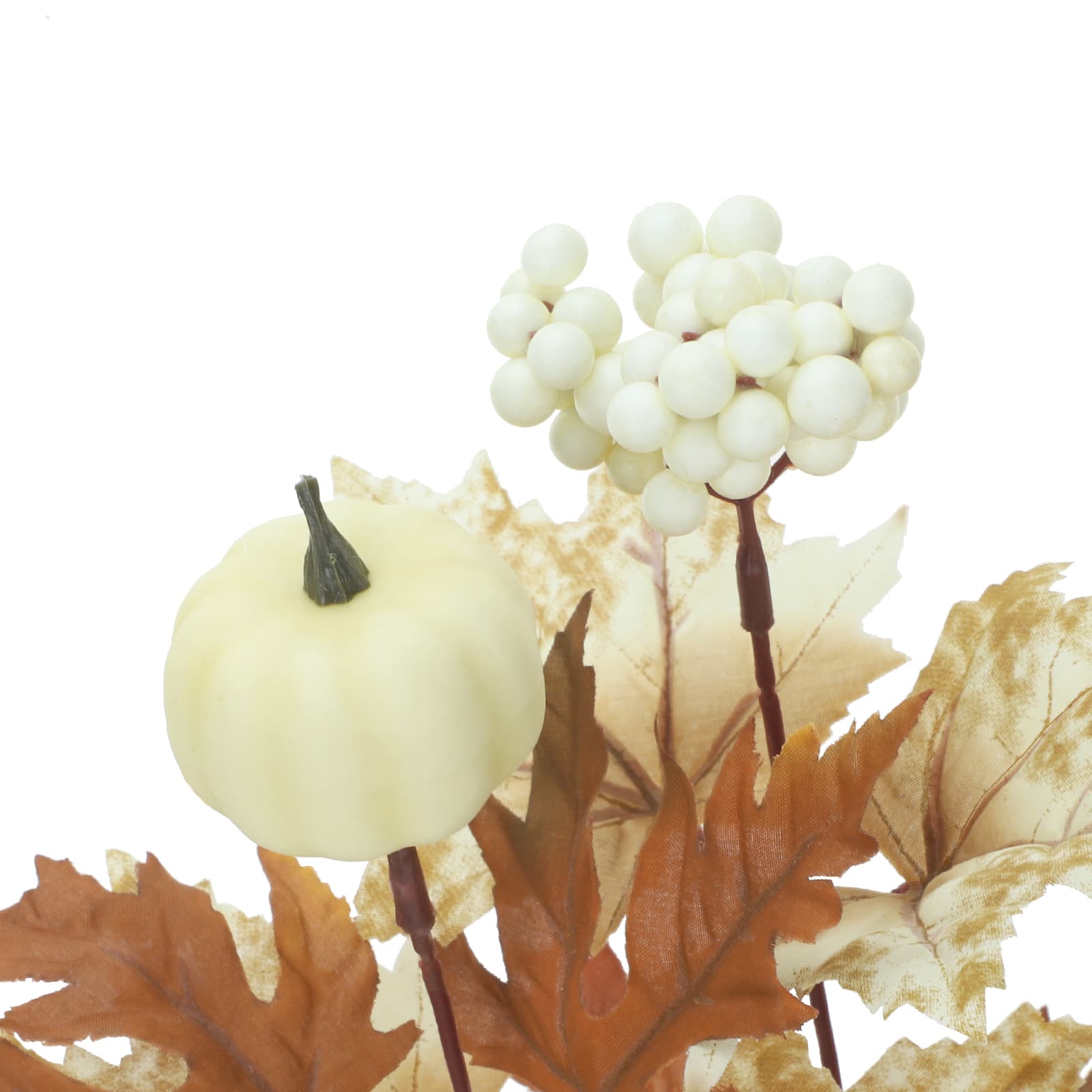 18.5&#x22; Cream &#x26; Brown Maple Leaf &#x26; Pumpkin Bush by Ashland&#xAE;
