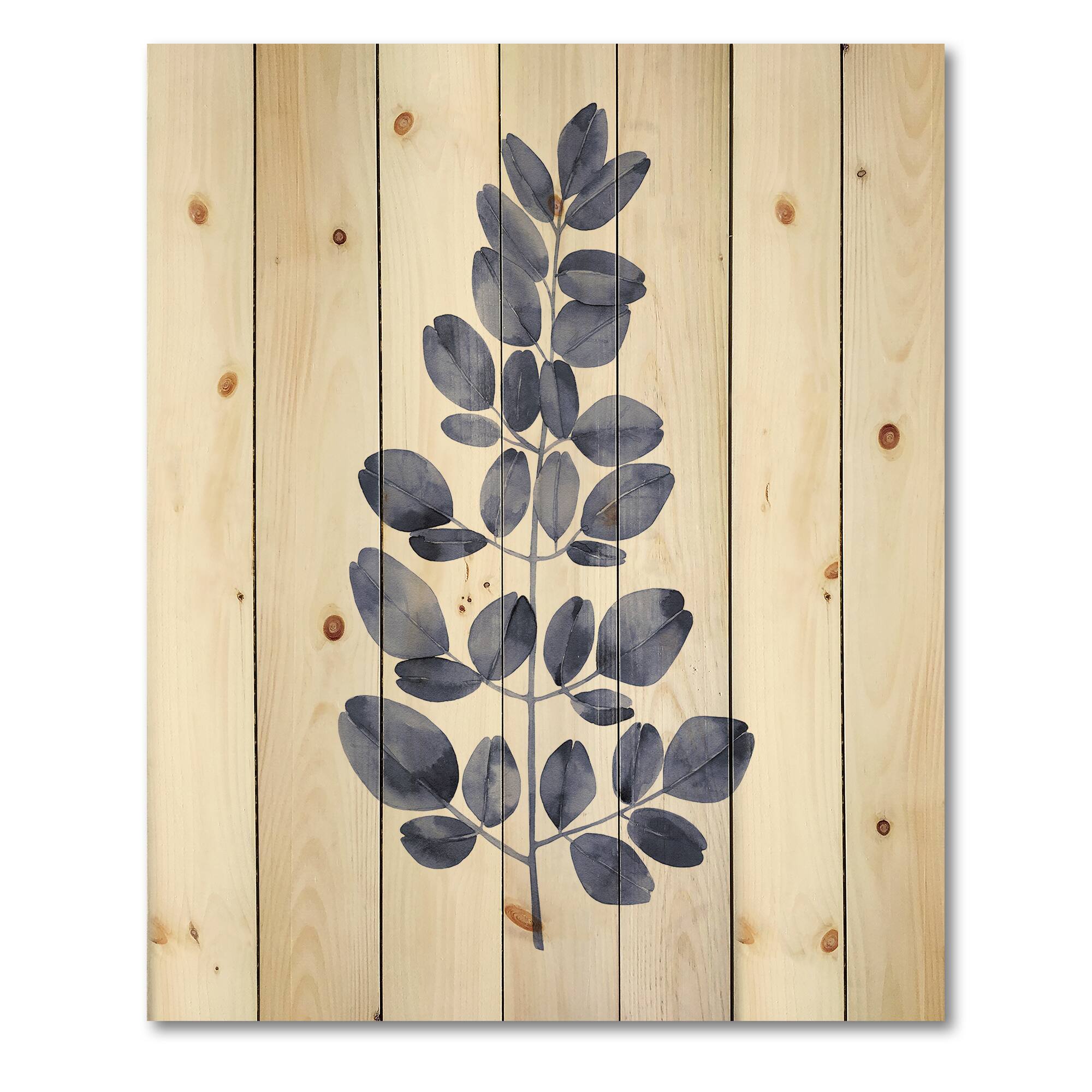 Designart - Navy Blue Eucalyptus II