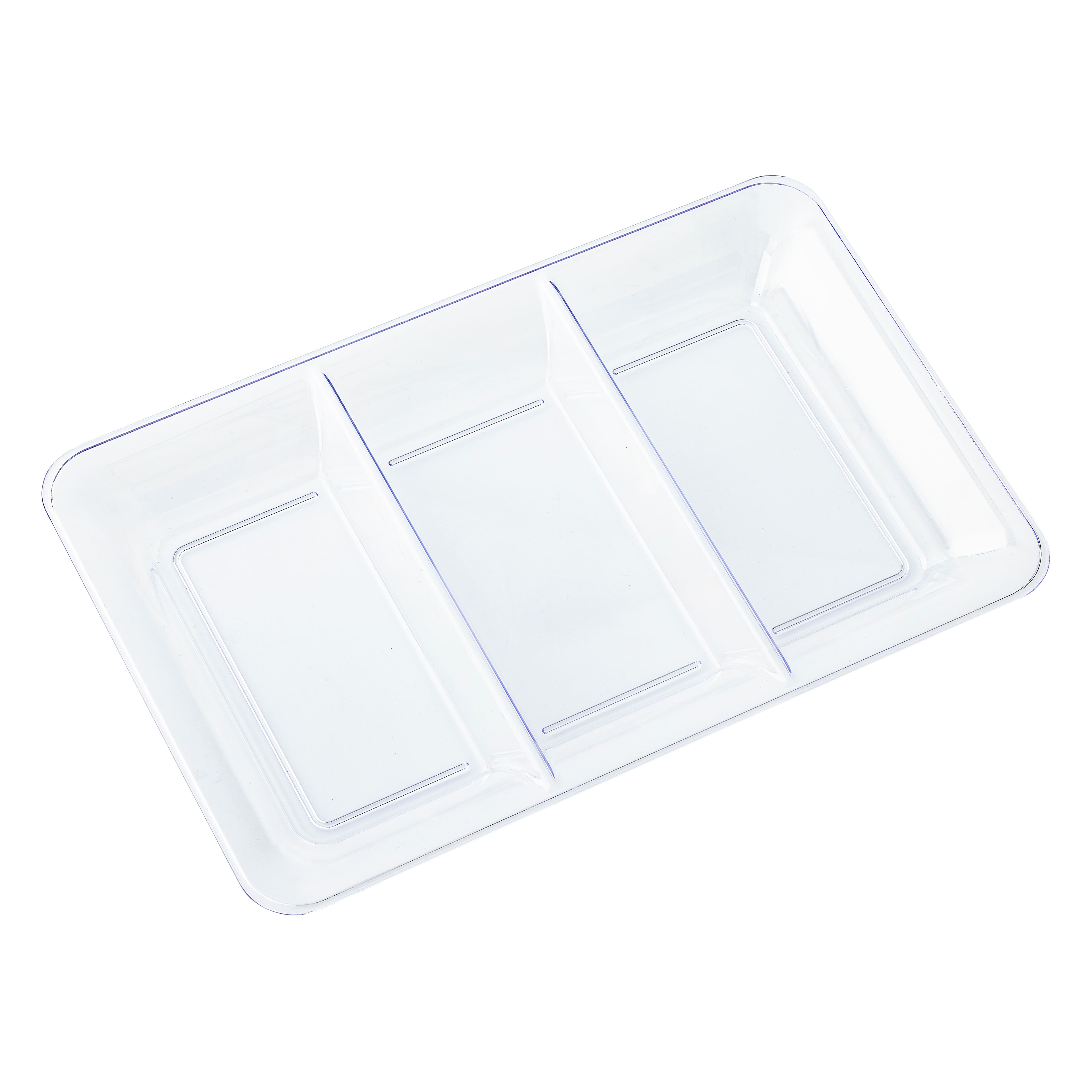 12 Pack: 14&#x22; Clear 3 Compartment Tray by Celebrate It&#x2122;