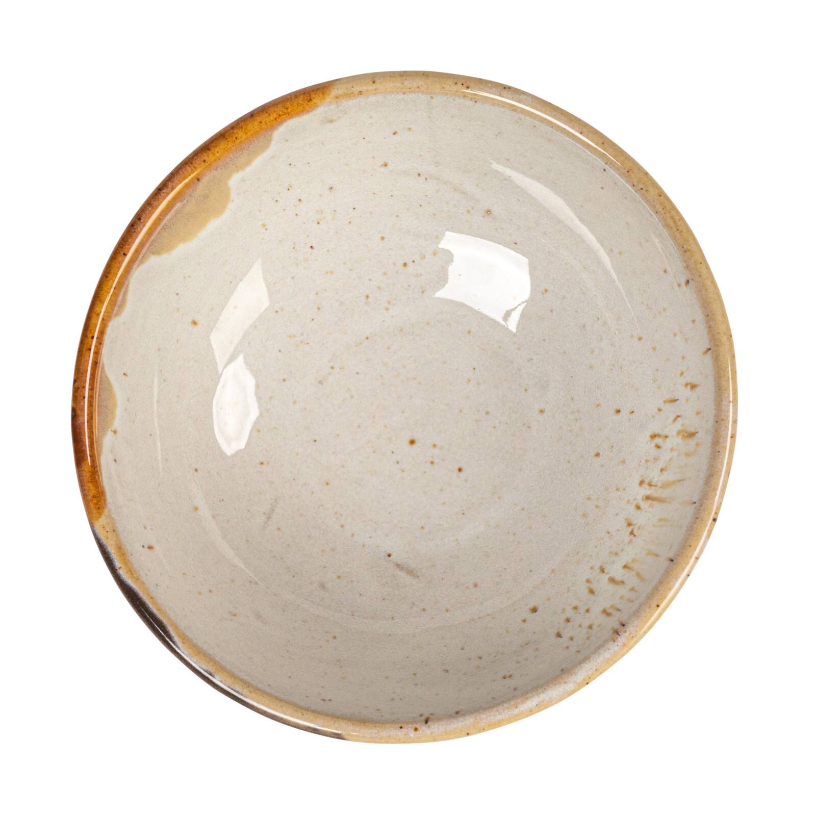 Hello Honey® 5" Tan & White Earthen Charm Stoneware Bowls, 4ct.