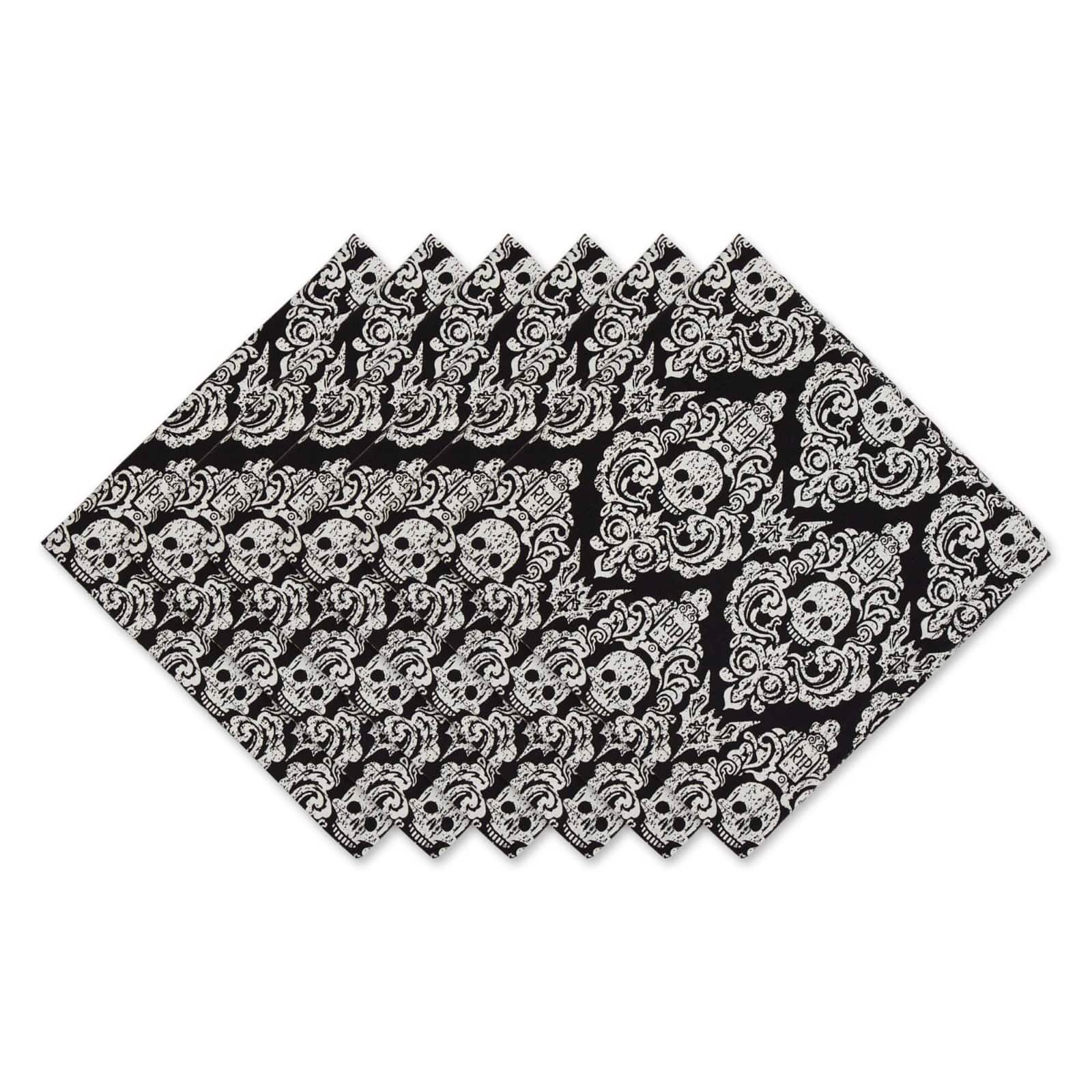 DII® Graveyard Damask Embellished Dinner Napkins, 6ct.