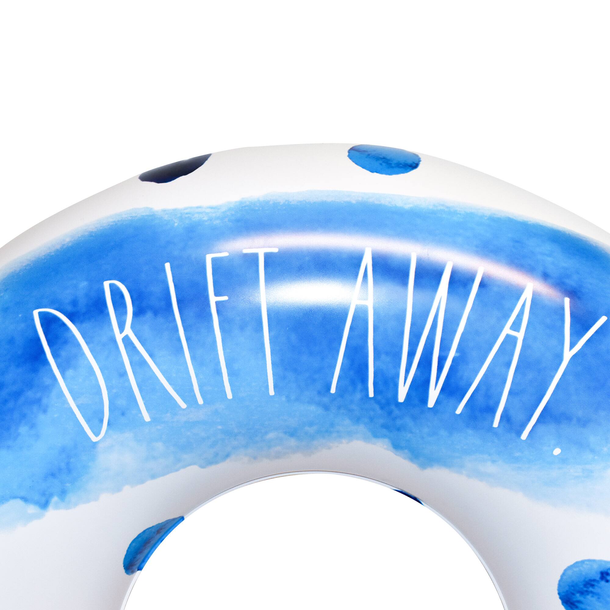 Rae Dunn 4ft. Drift Away Indigo Polka Dot Pattern Ring Float