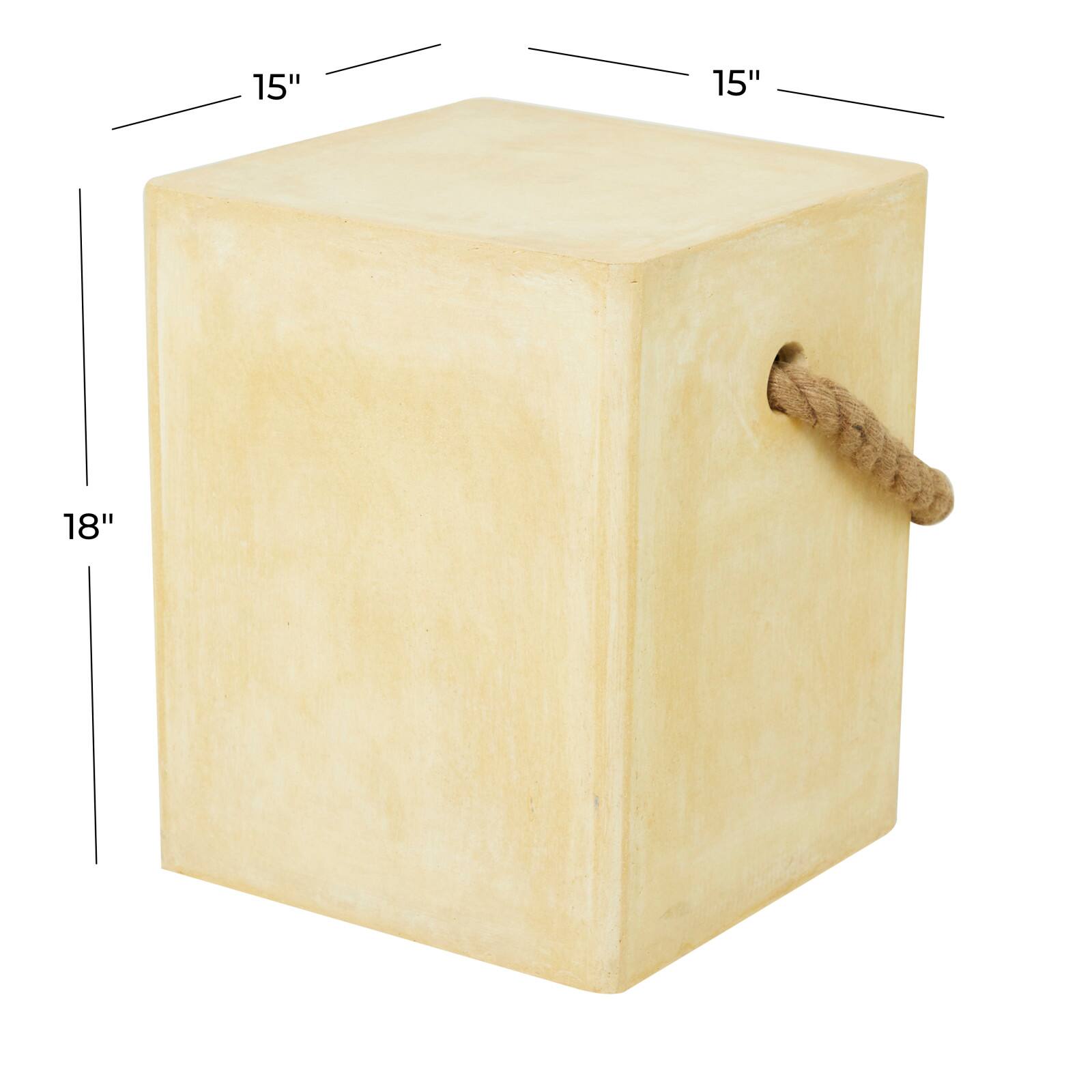 Yellow Contemporary Outdoor Accent Table, 15&#x22; x 15&#x22; x 18&#x22;