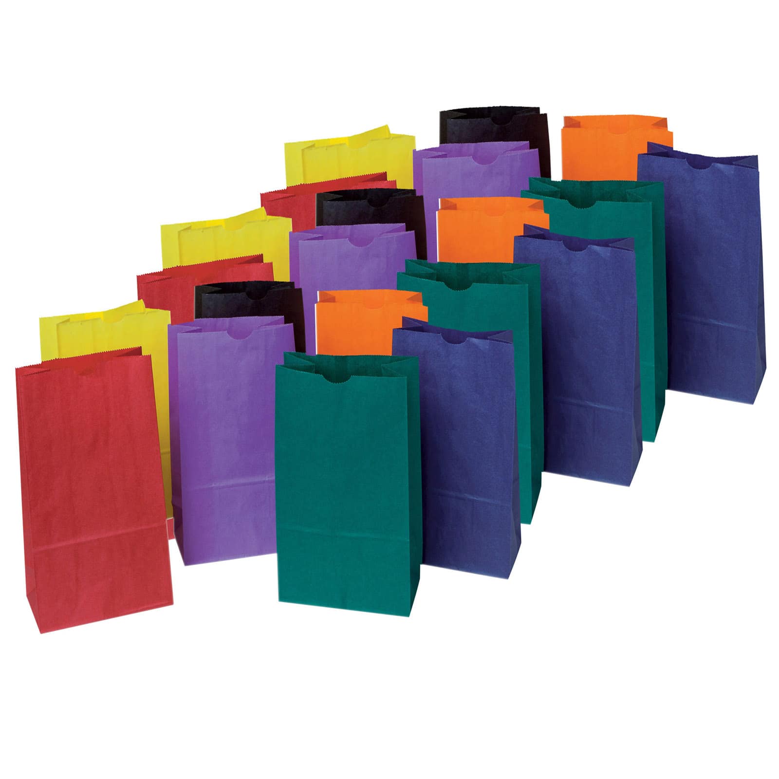 Pacon® Rainbow® Colorful Kraft Bags, 3 Packs of 28
