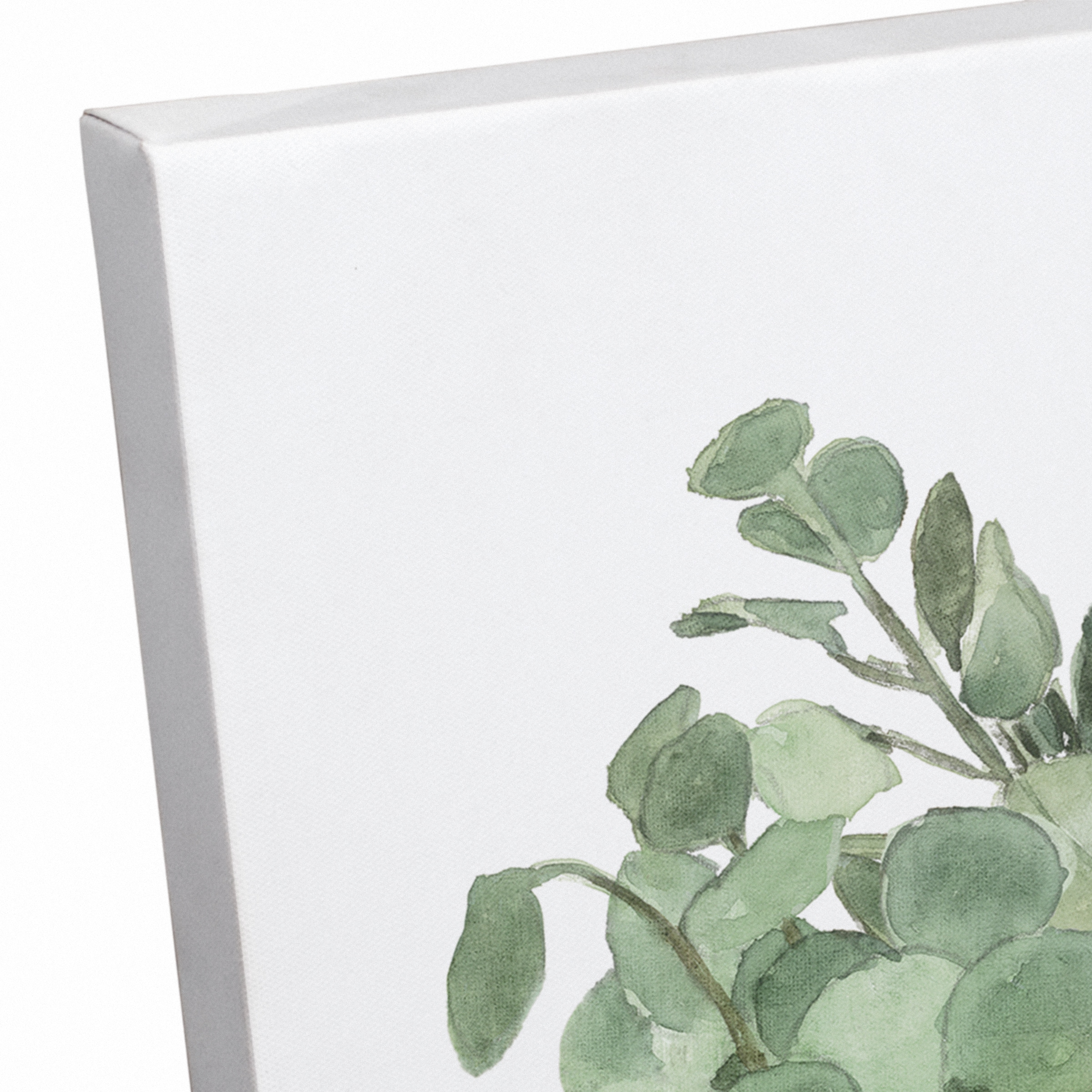 Bucket of Eucalyptus 11&#x22; x 14&#x22; Canvas Wall Art