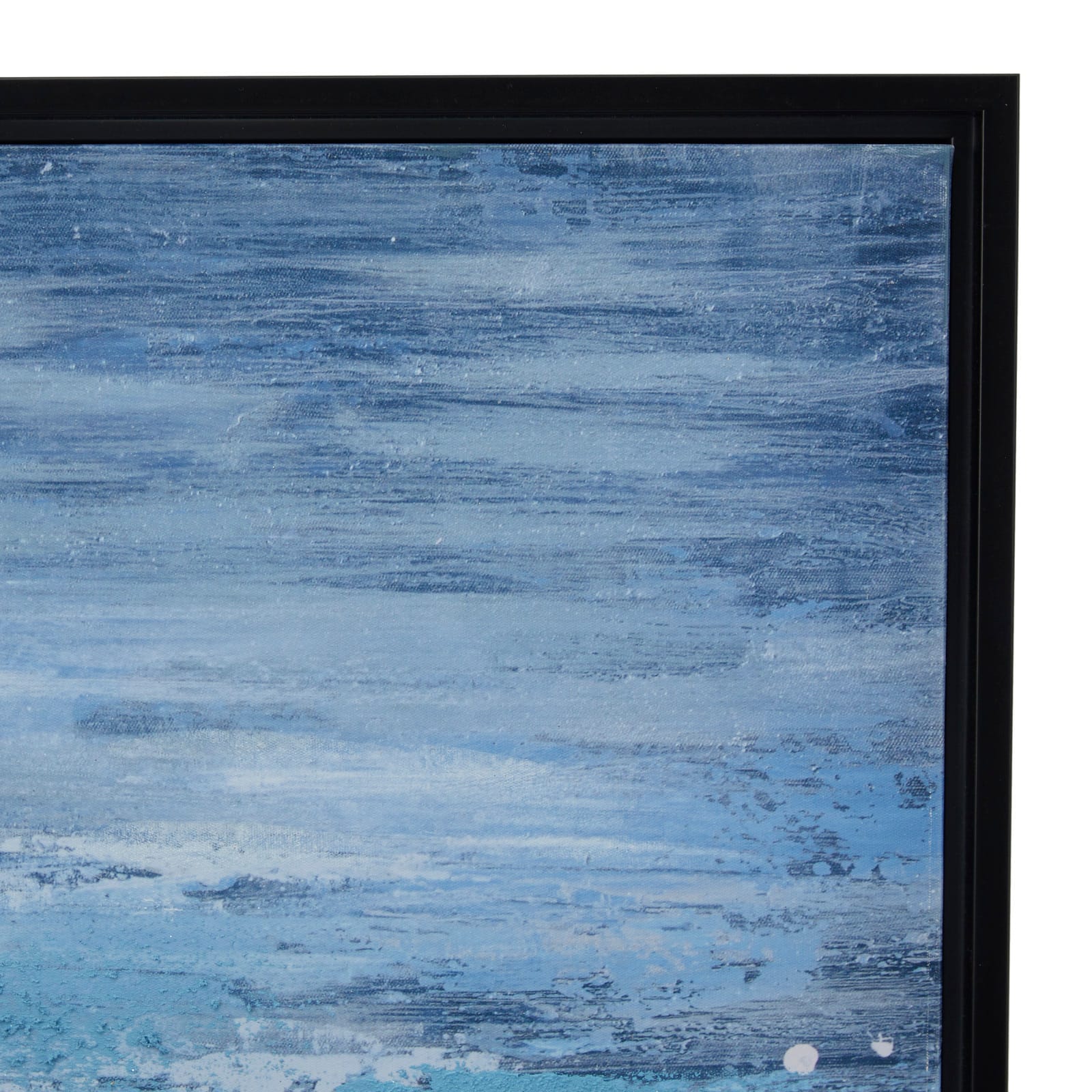 Blue Wood Modern Framed Wall Art 39" x 30"