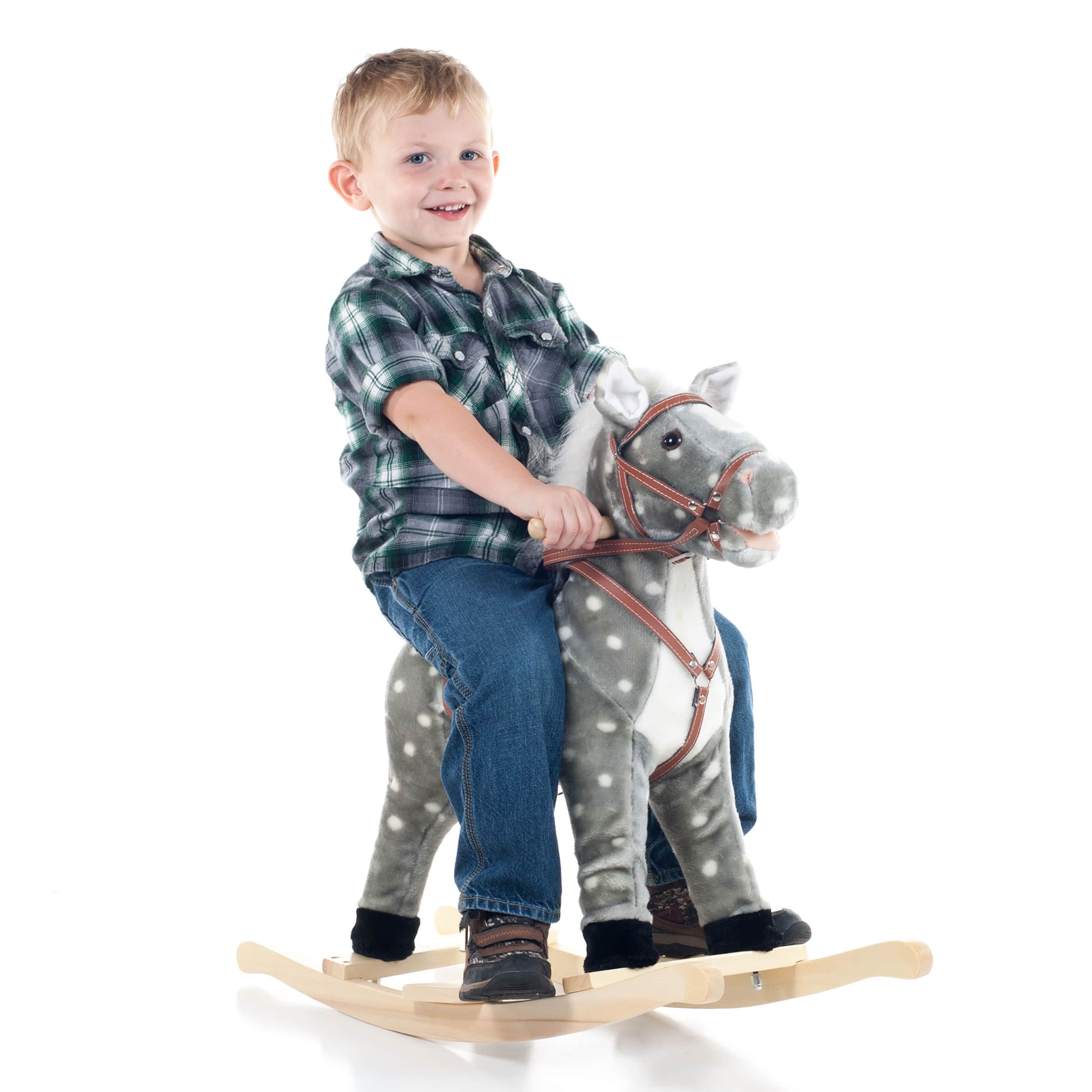 Toy Time Plush Rocking Horse Ride-On