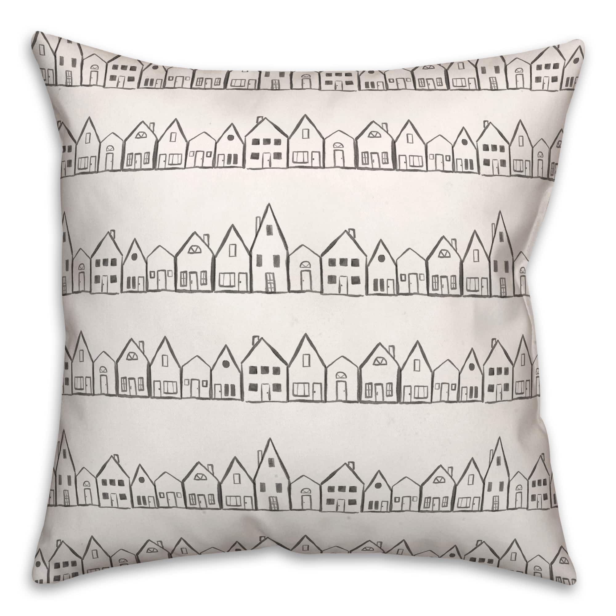 House Pattern 18" x 18" Throw Pillow