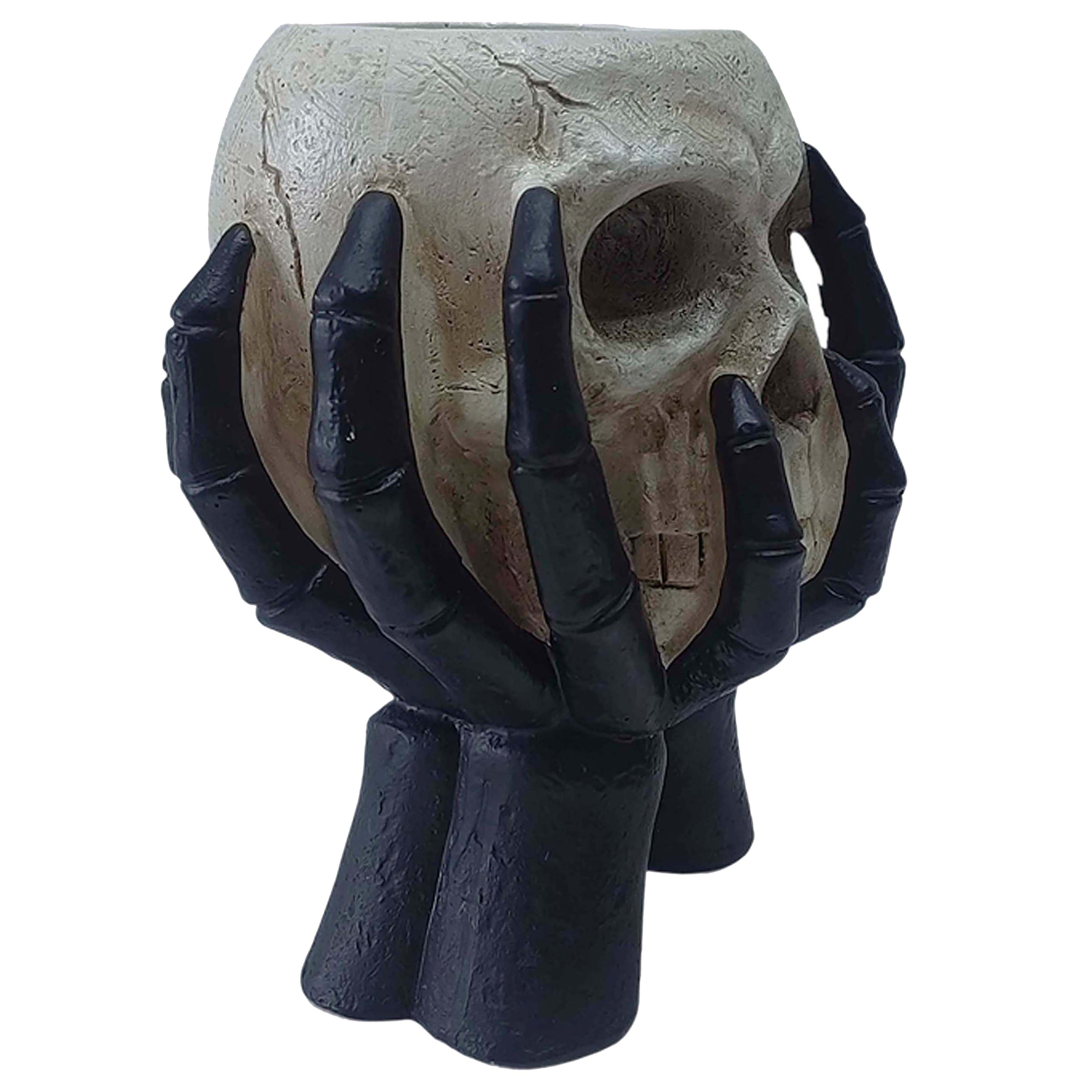 7.5&#x22; Hands &#x26; Skull Candle Holder by Ashland&#xAE;