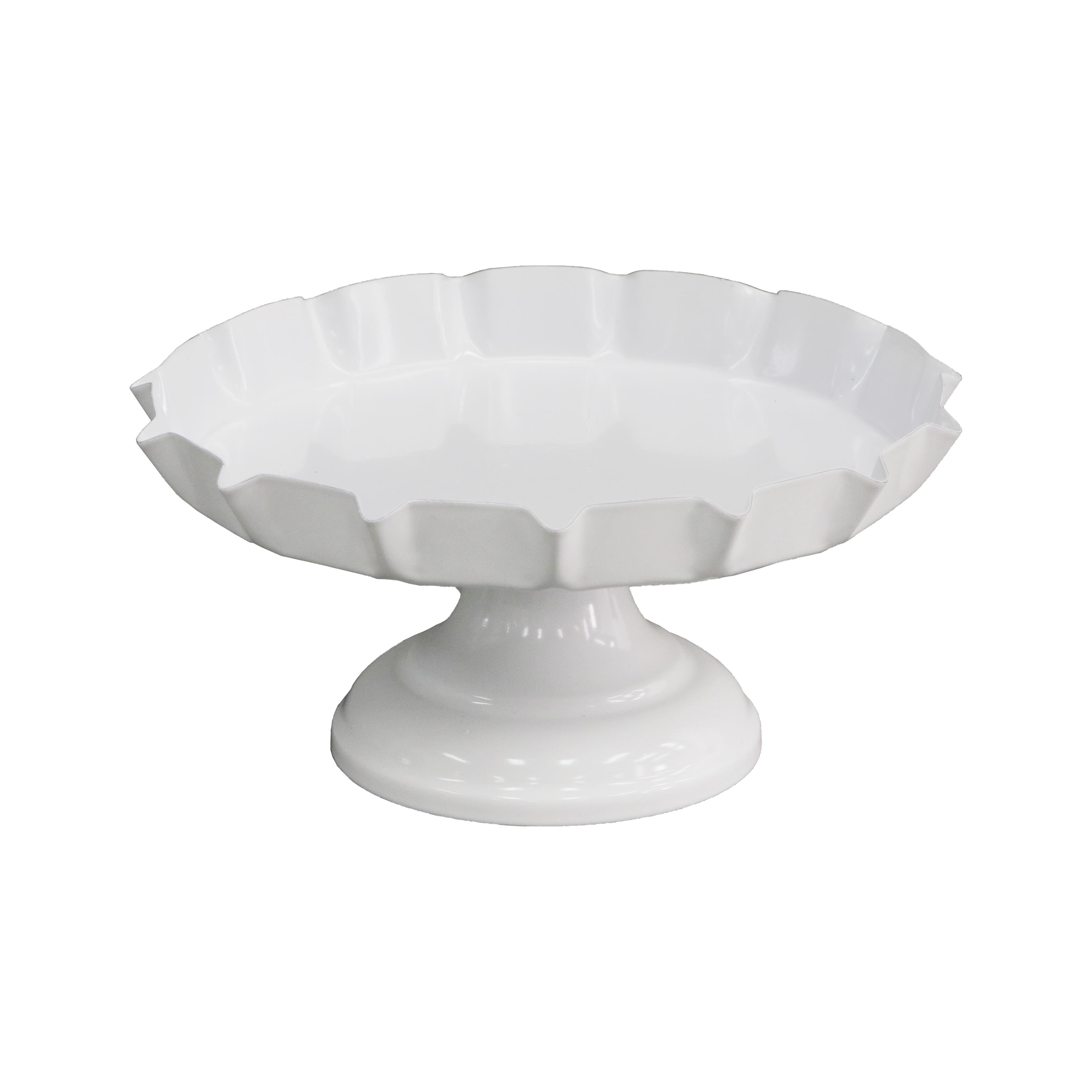 8.5&#x22; White Ruffle-Edge Metal Tabletop D&#xE9;cor by Ashland&#xAE;